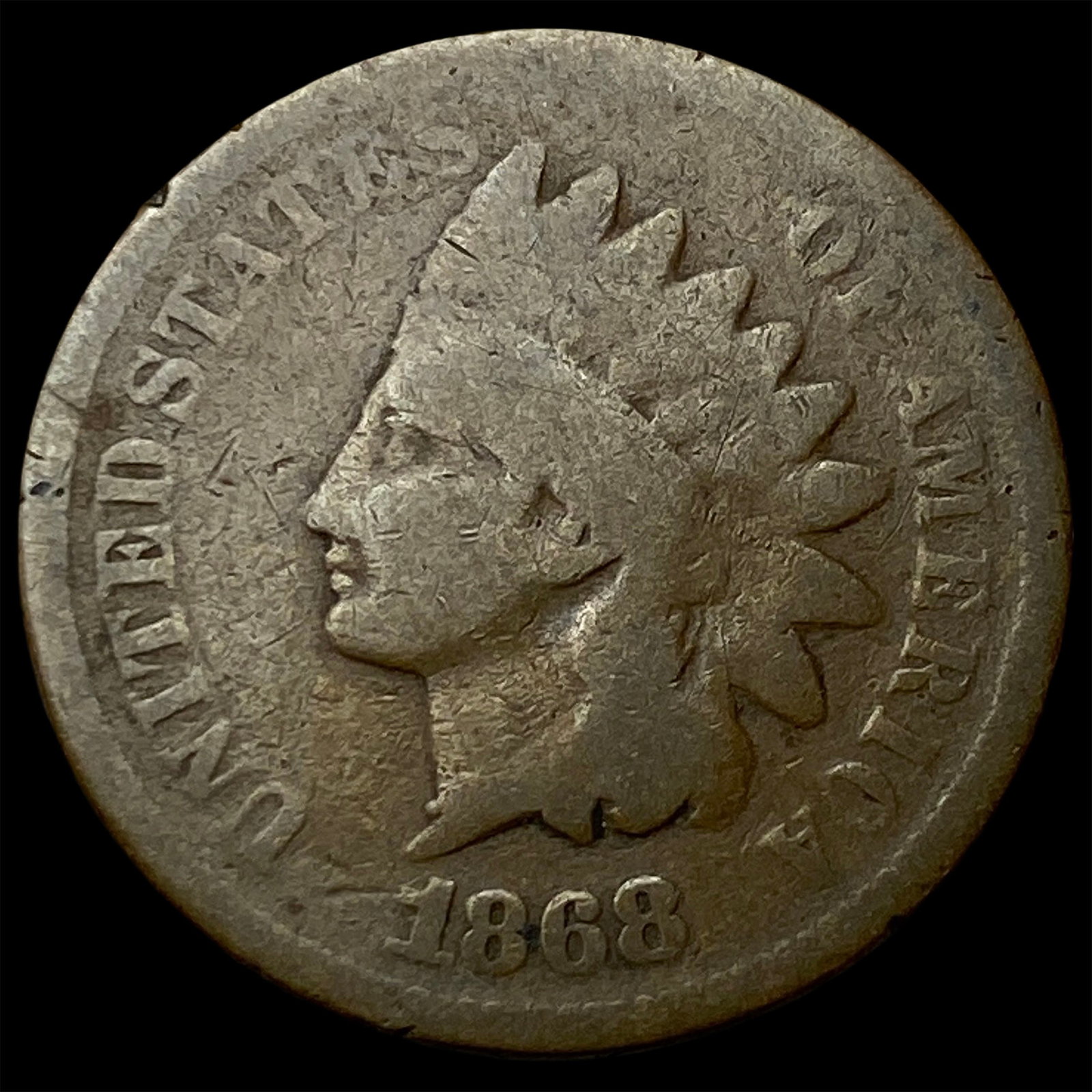 1868 Indian Head Cent NICELY CIRCULATED: 1868 Indian Head Cent NICELY CIRCULATED