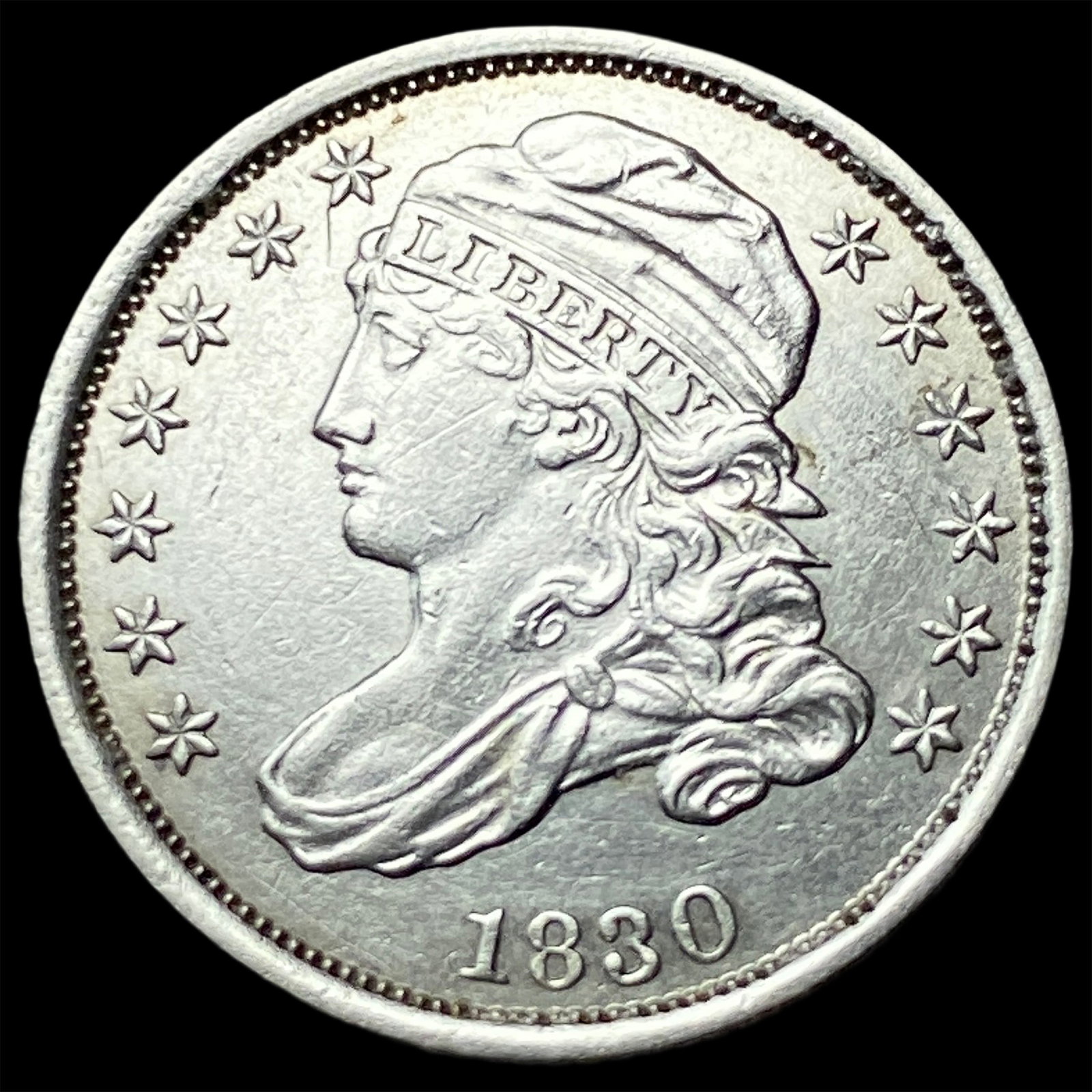1830 Silver Capped Bust Dime CLOSELY UNCIRCULATED: 1830 Silver Capped Bust Dime CLOSELY UNCIRCULATED