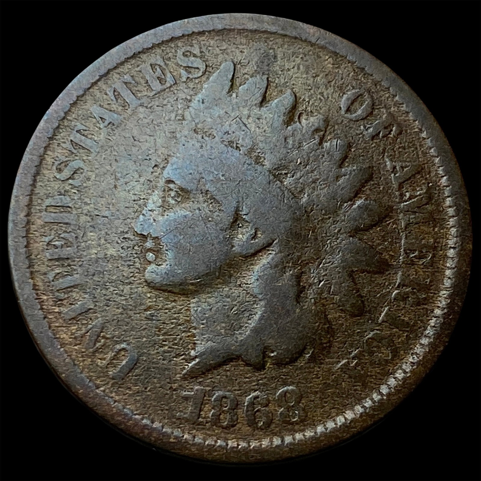 1868 Indian Head Cent NICELY CIRCULATED: 1868 Indian Head Cent NICELY CIRCULATED