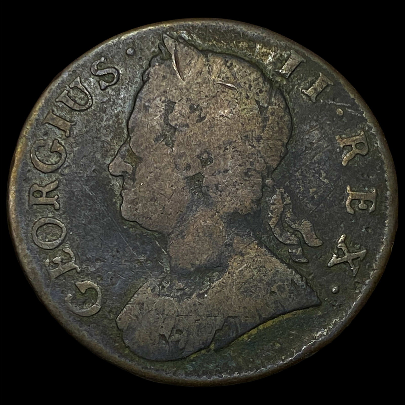 1745 Great Britain Copper 1/2 Penny (1 of 2)