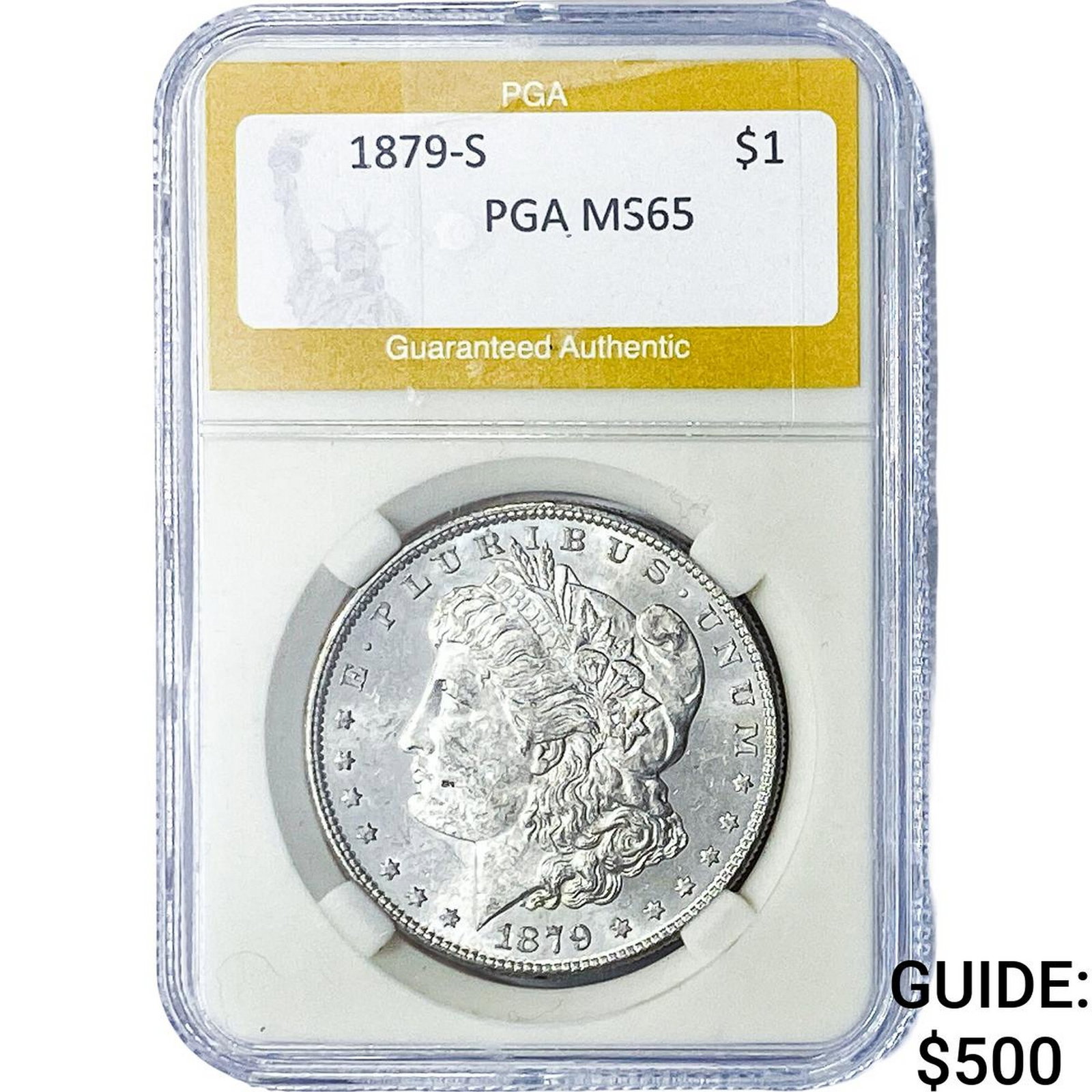 1879-S Morgan Silver Dollar PGA MS65: 1879-S Morgan Silver Dollar PGA MS65