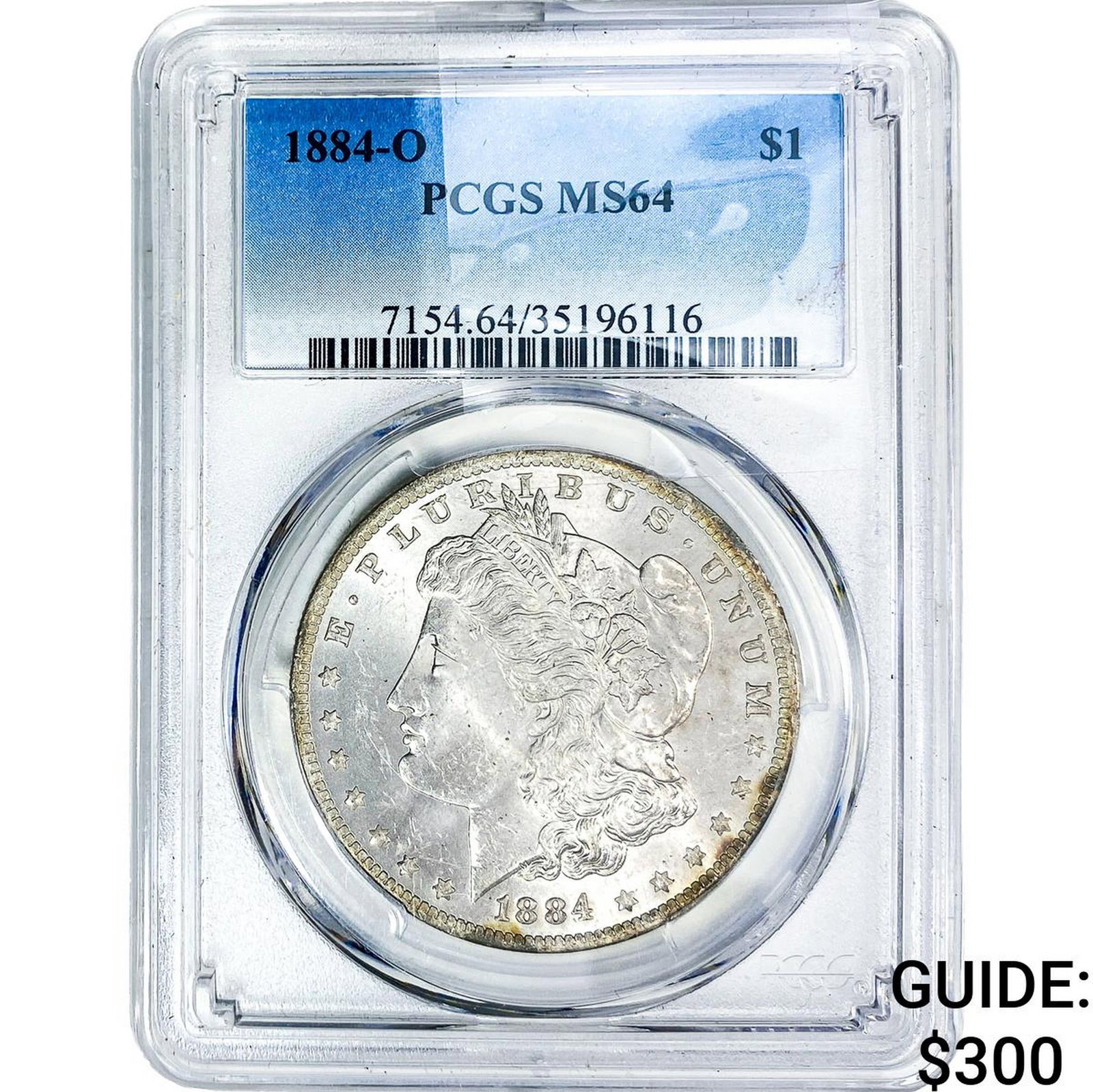 1884-O Morgan Silver Dollar PCGS MS64: 1884-O Morgan Silver Dollar PCGS MS64
