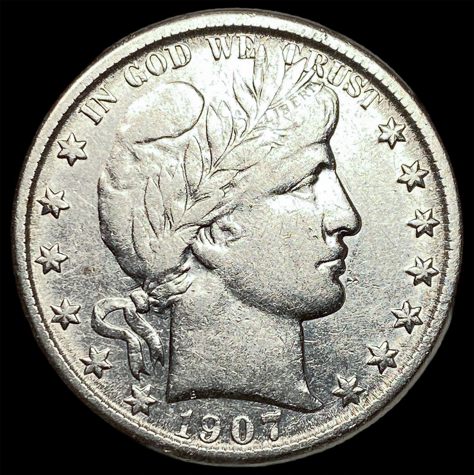 1907-O Silver Barber Half Dollar LIGHTLY CIRCULATED: 1907-O Silver Barber Half Dollar LIGHTLY CIRCULATED