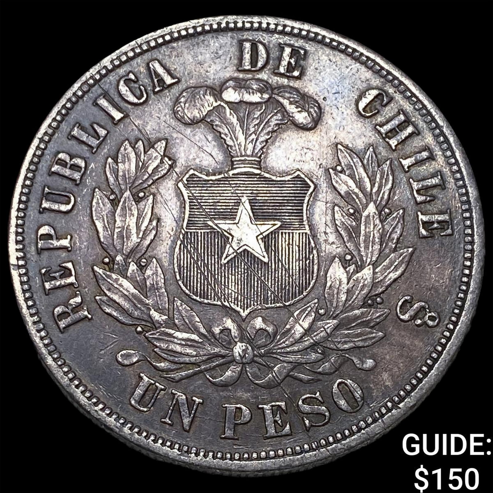 1881So Chile Silver 1 Peso: 1881So Chile Silver 1 Peso