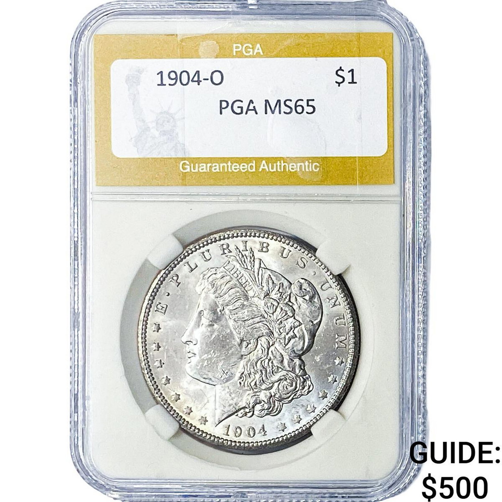 1904-O Morgan Silver Dollar PGA MS65: 1904-O Morgan Silver Dollar PGA MS65