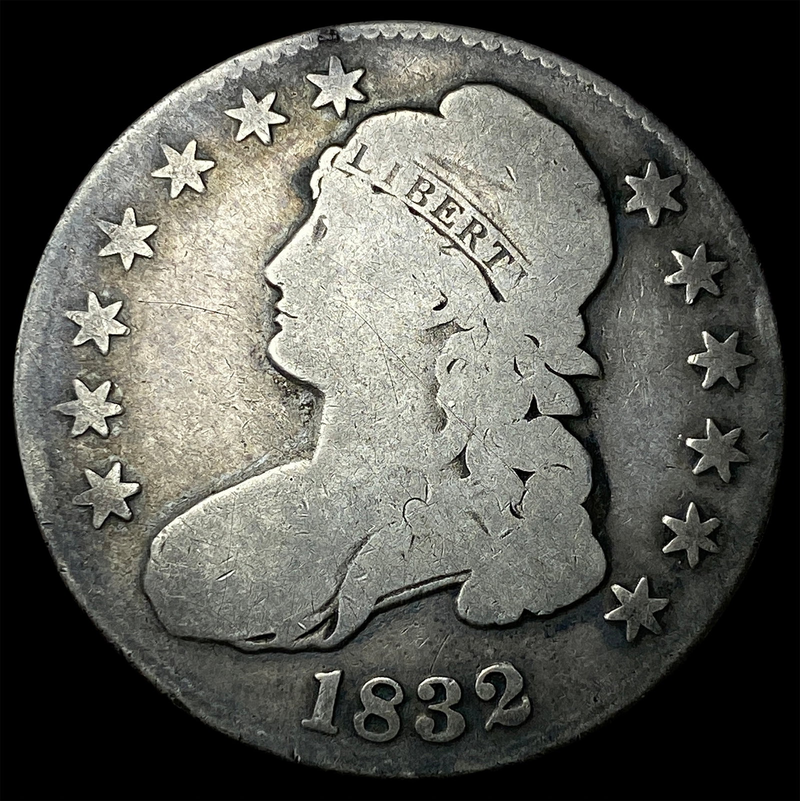 1832 Capped Bust Silver Half Dollar NICELY CIRCULATED: 1832 Capped Bust Silver Half Dollar NICELY CIRCULATED