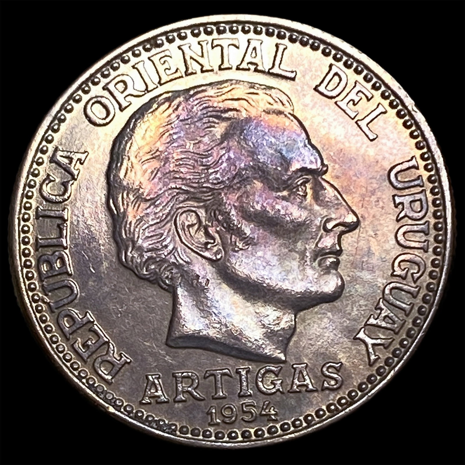 1954 Uruguay Silver 20 Centesimos (1 of 2)