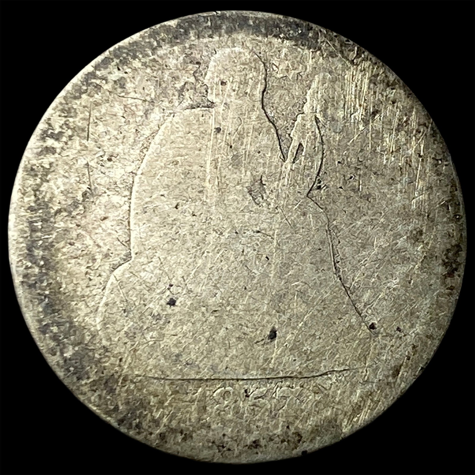 1857 Seated Liberty Dime NICELY CIRCULATED: 1857 Seated Liberty Dime NICELY CIRCULATED