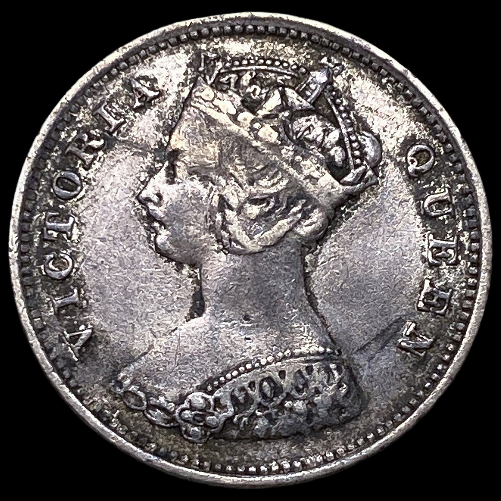 1901 Hong Kong Silver 10 Cents (1 of 2)