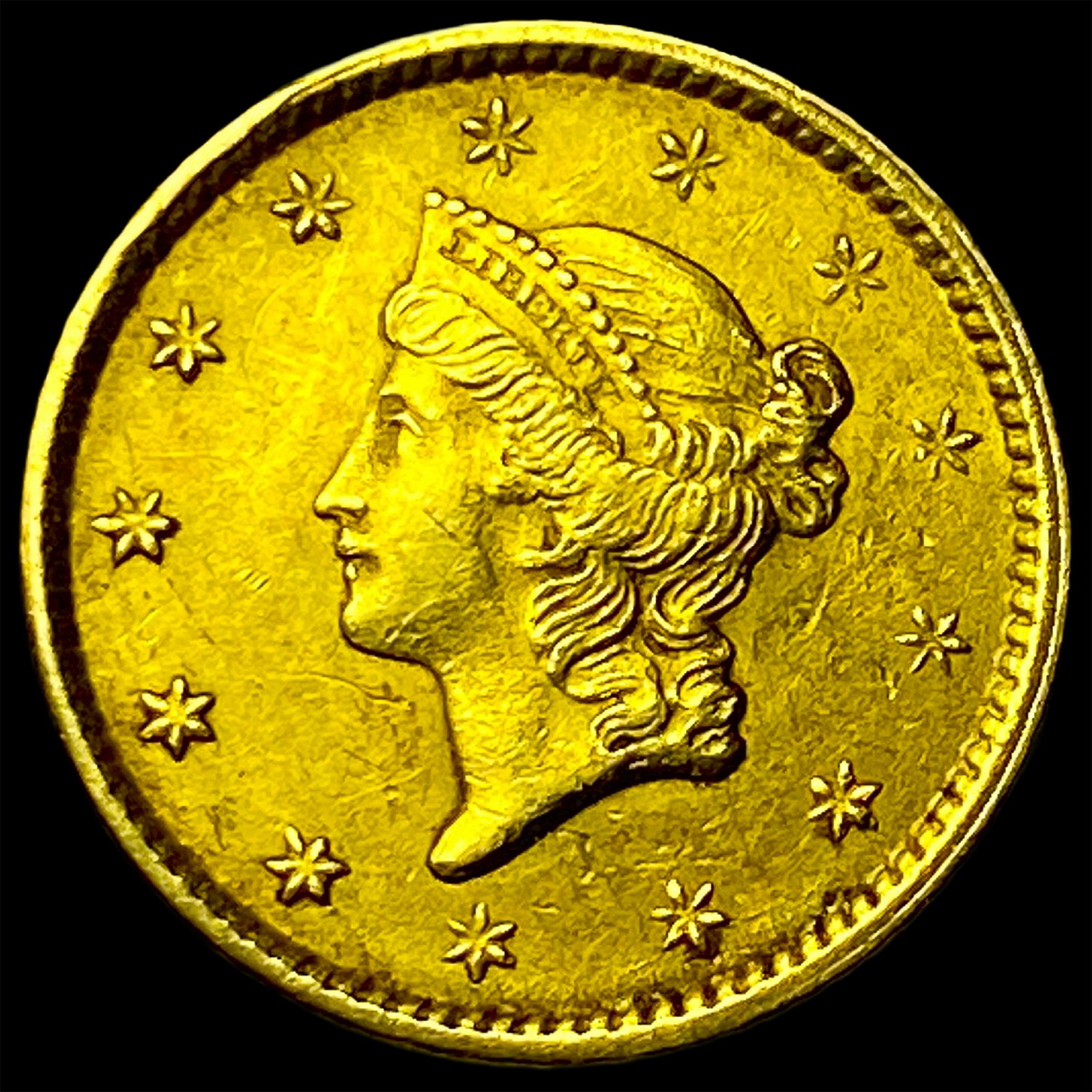 1851 Gold $1 Liberty Head Type 1 CHOICE AU: 1851 Gold $1 Liberty Head Type 1 CHOICE AU