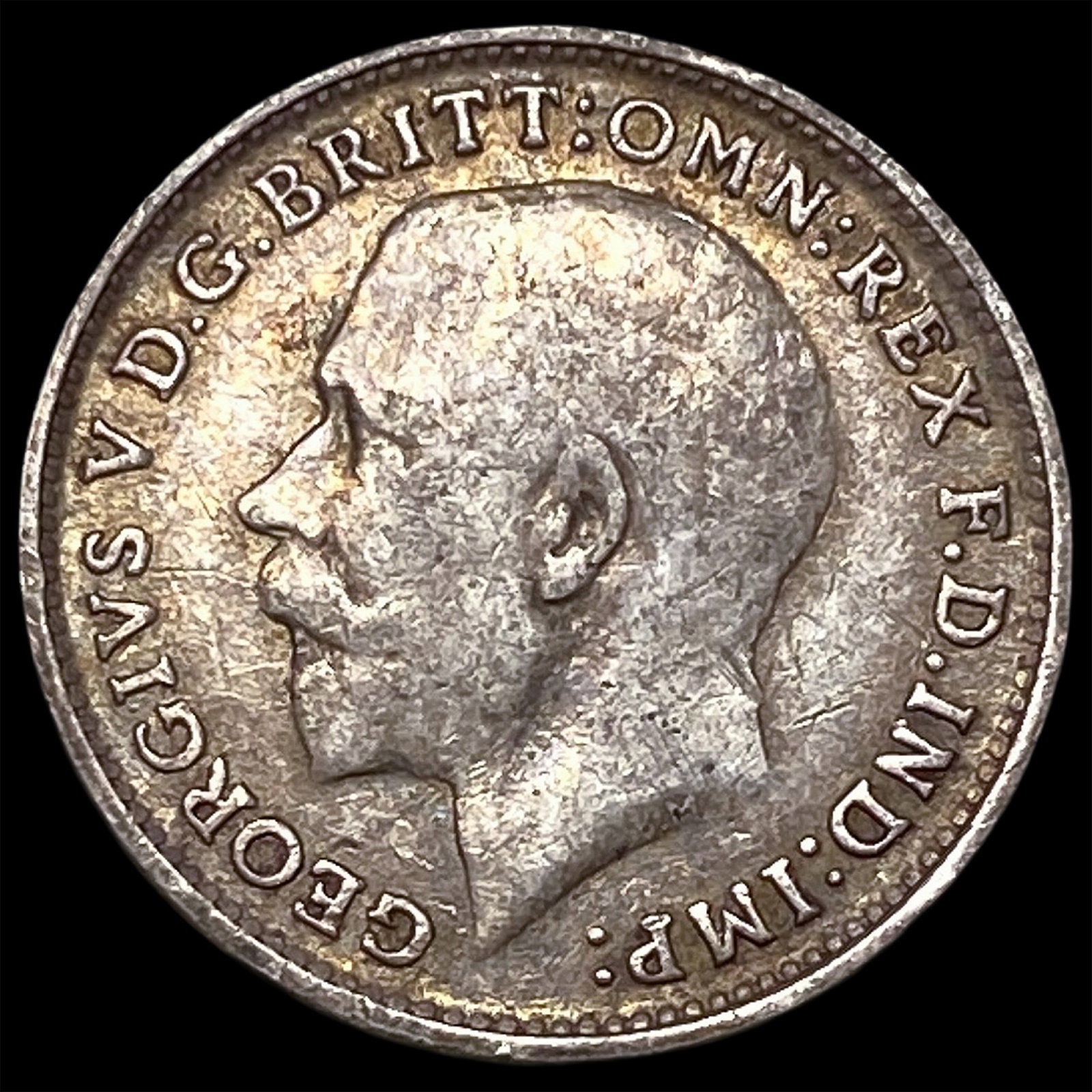 1918 Great Britain Silver 3 Pence: 1918 Great Britain Silver 3 Pence