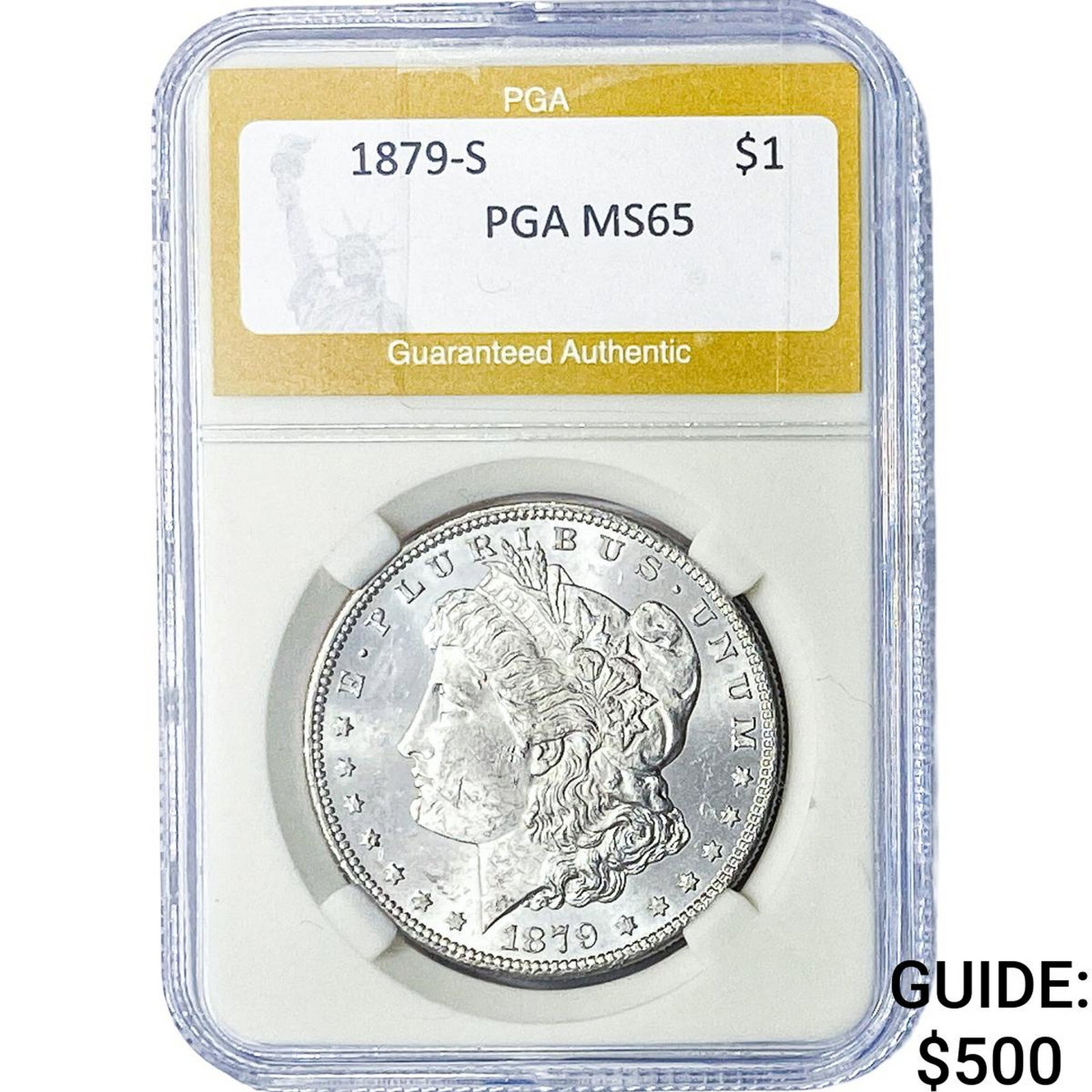 1879-S Morgan Silver Dollar PGA MS65: 1879-S Morgan Silver Dollar PGA MS65