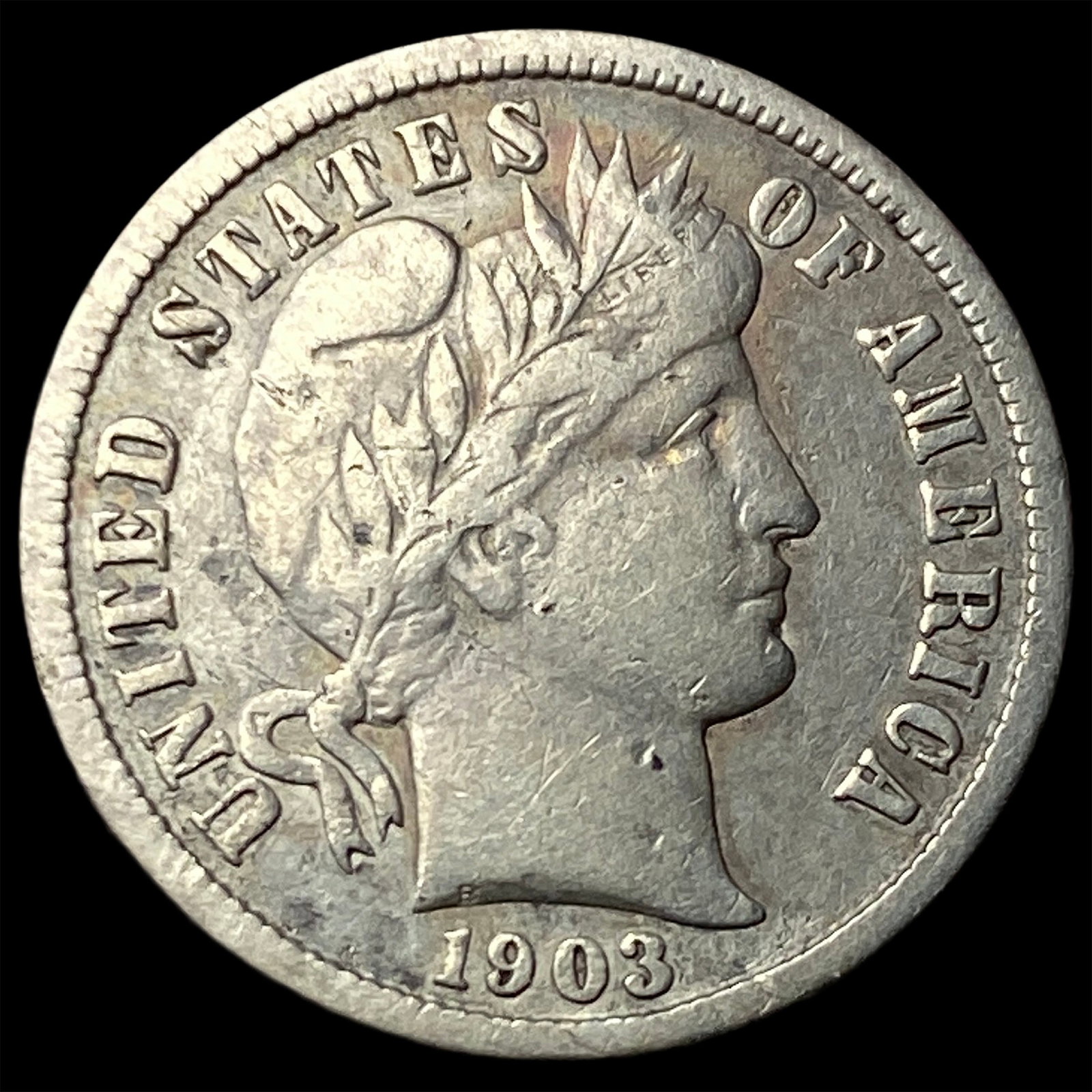 1903-S Silver Barber Dime NEARLY UNCIRCULATED: 1903-S Silver Barber Dime NEARLY UNCIRCULATED