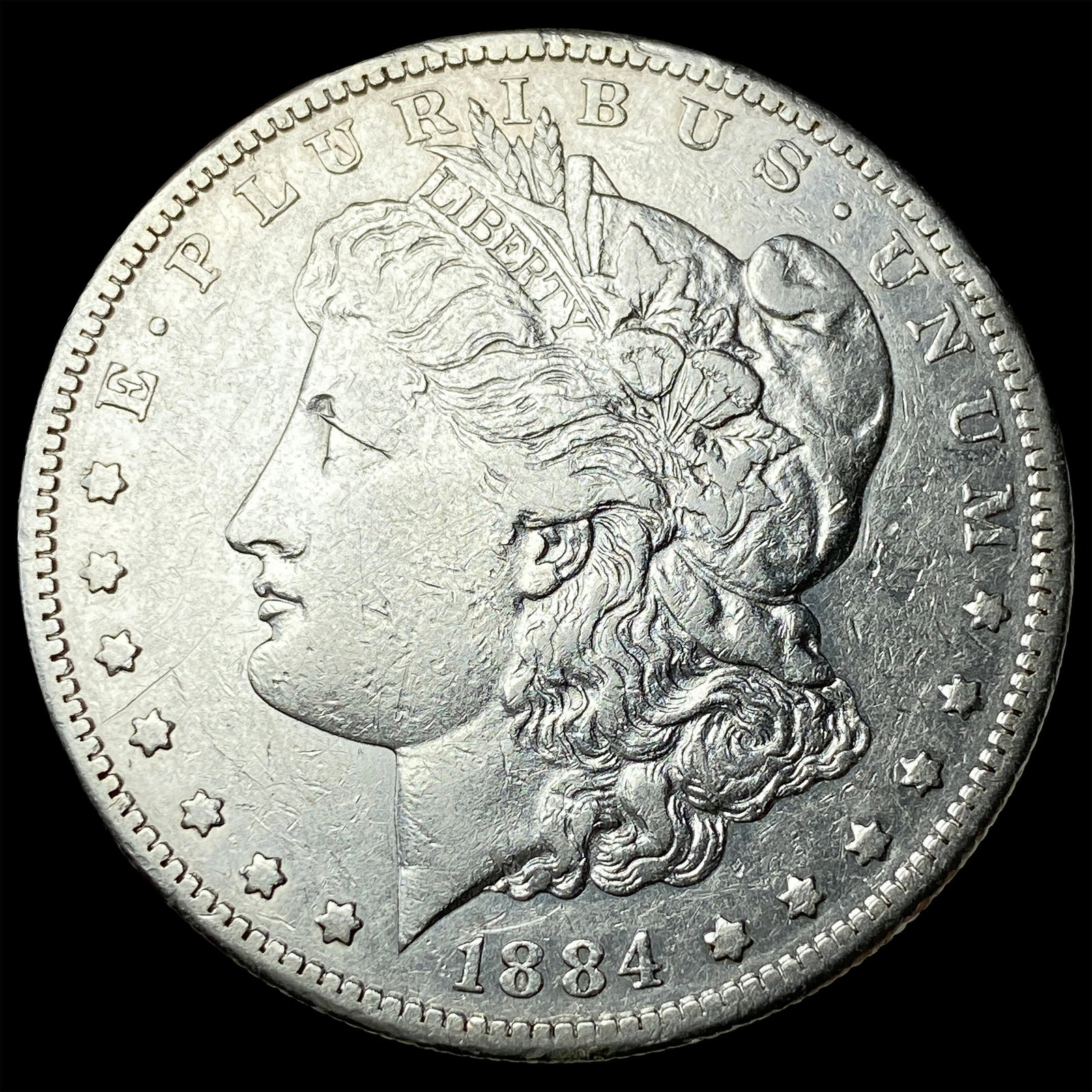 1884-S Silver Morgan Dollar NEARLY UNCIRCULATED: 1884-S Silver Morgan Dollar NEARLY UNCIRCULATED