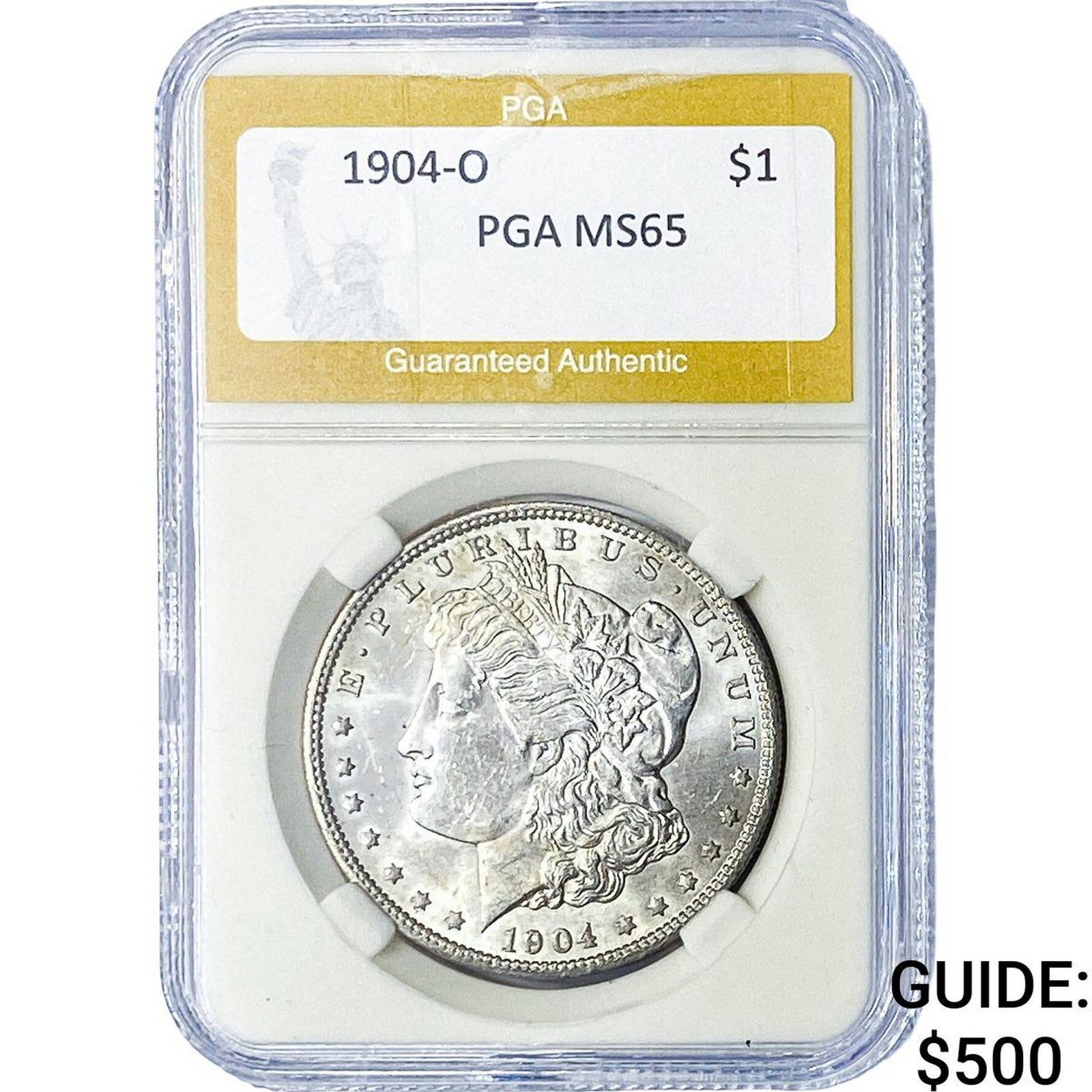 1904-O Morgan Silver Dollar PGA MS65: 1904-O Morgan Silver Dollar PGA MS65