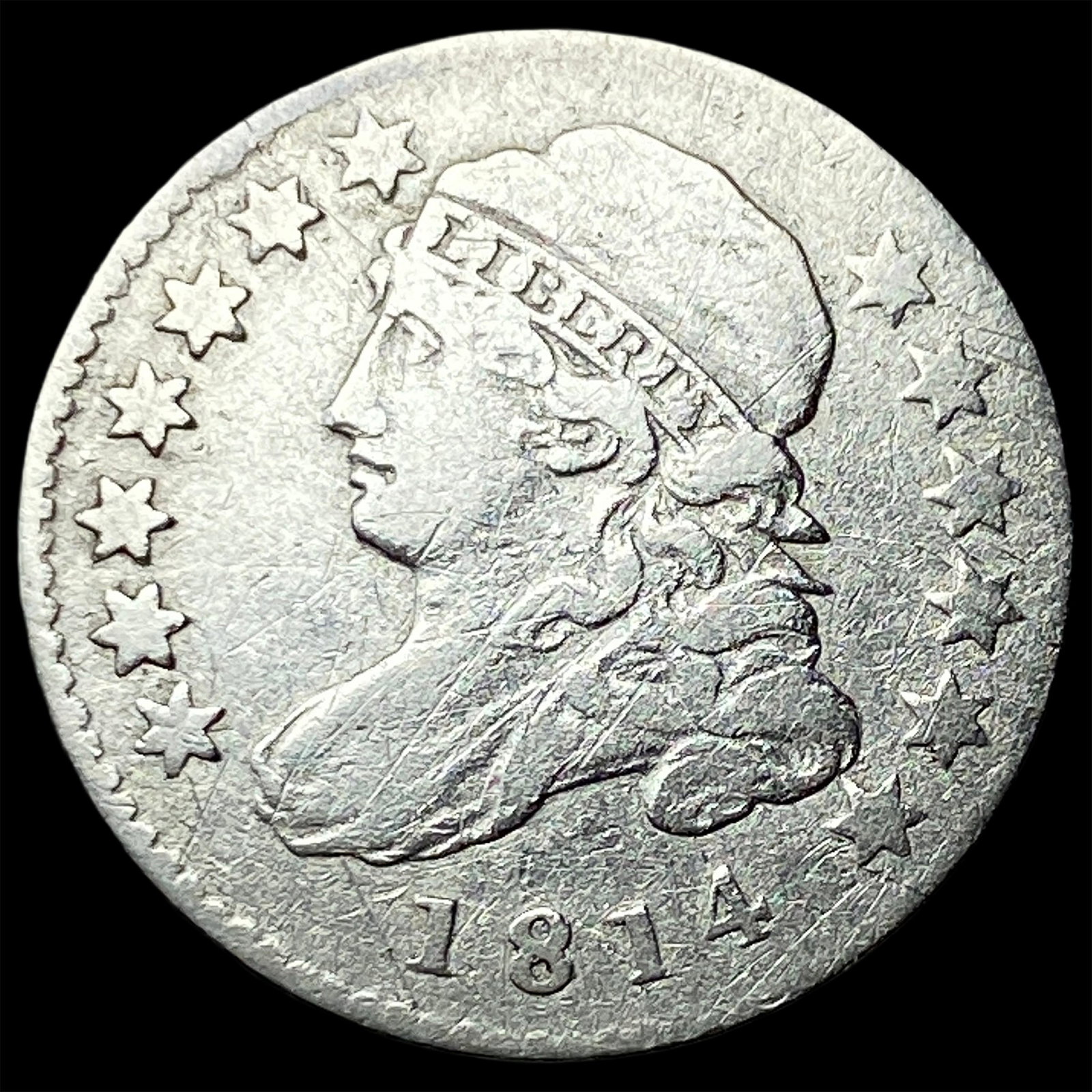 1814 Capped Bust Half Dollar NEARLY UNCIRCULATED: 1814 Capped Bust Half Dollar NEARLY UNCIRCULATED