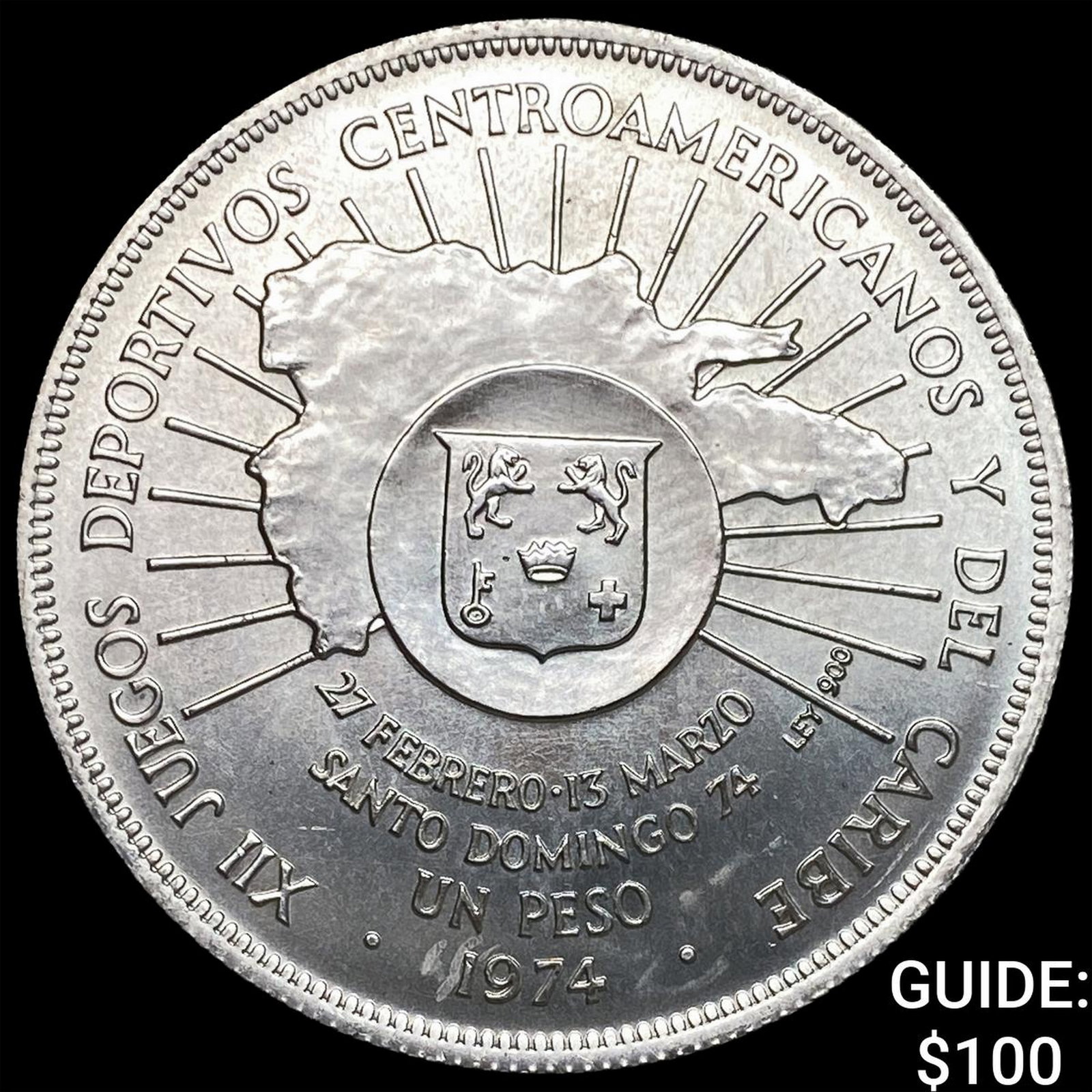 1974 Dominican Republic Silver 1 Peso (1 of 2)