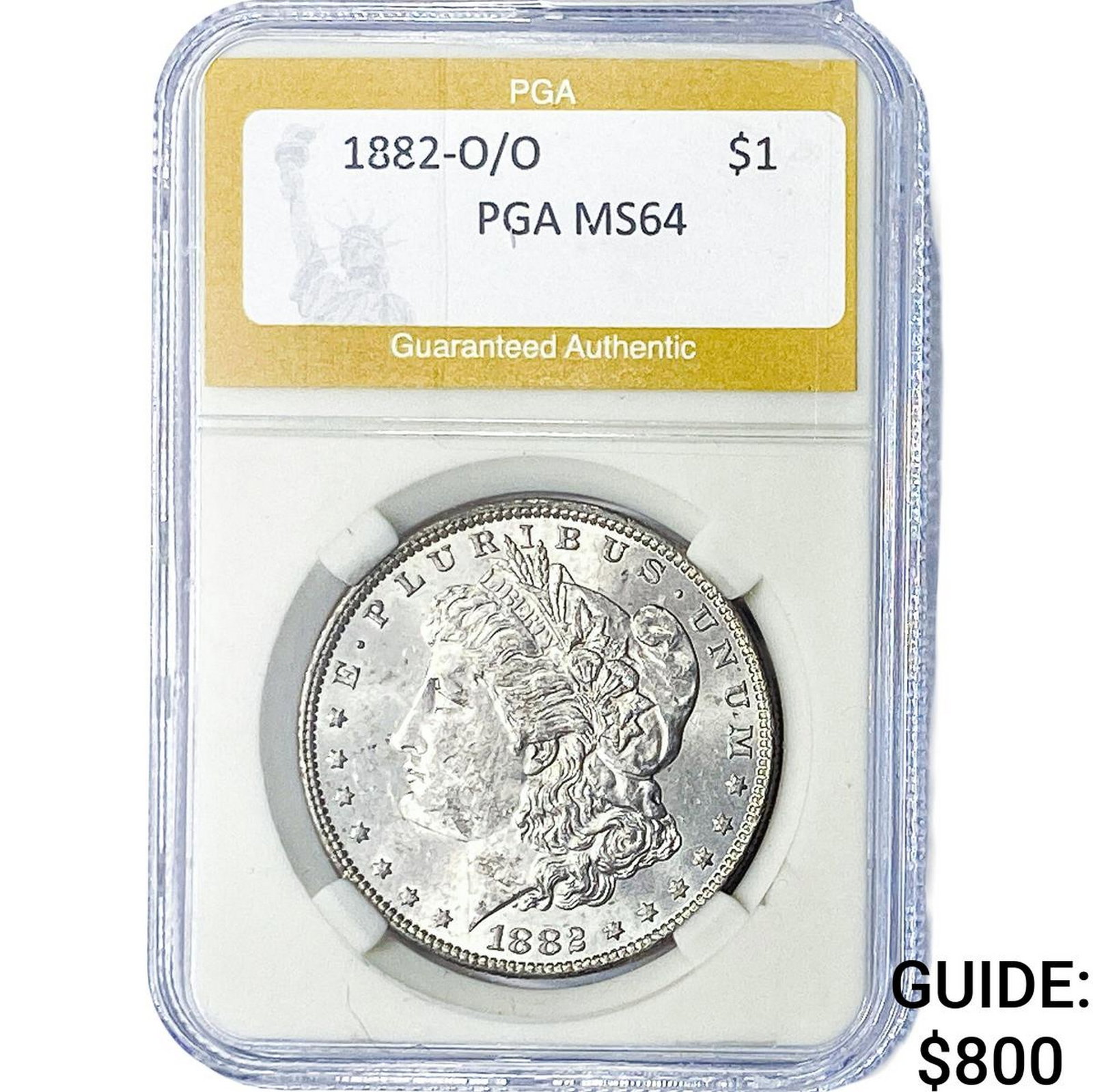 1882-O/O Morgan Silver Dollar PGA MS64 (1 of 2)