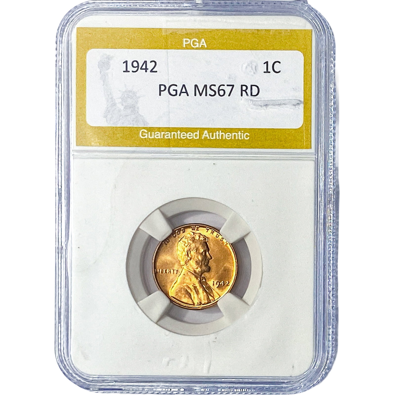 1942 Wheat Cent PGA MS67 RD: 1942 Wheat Cent PGA MS67 RD