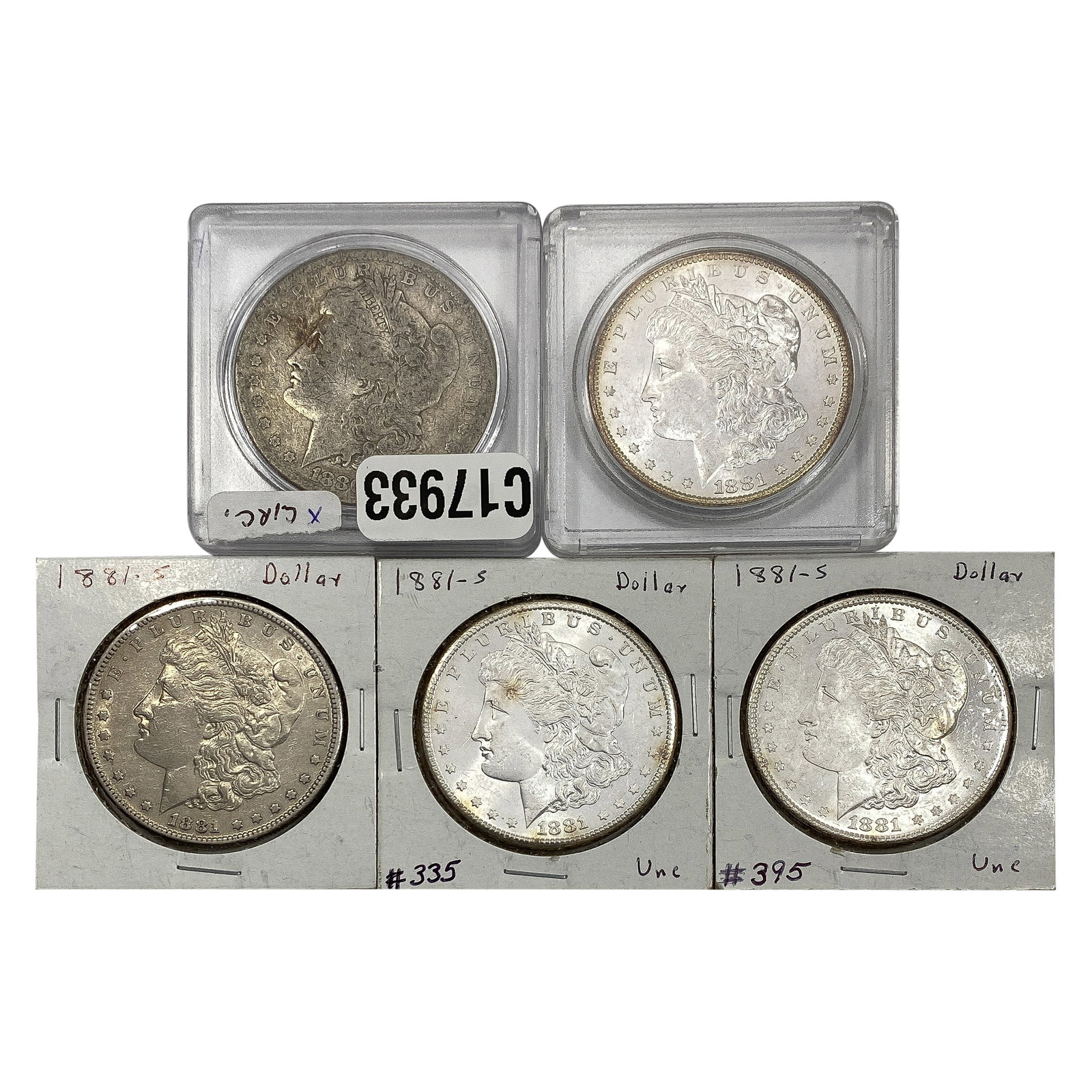 [5 Coins] 1880-1881 Morgan Silver Dollar: [5 Coins] 1880-1881 Morgan Silver Dollar