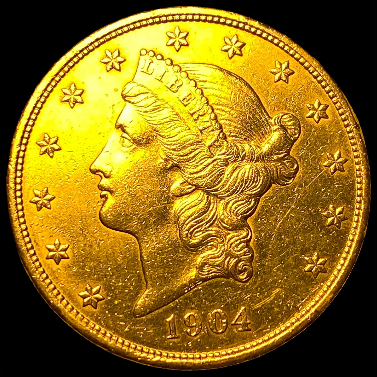 1904 Liberty Head $20 Gold Double Eagle CHOICE AU: 1904 Liberty Head $20 Gold Double Eagle CHOICE AU