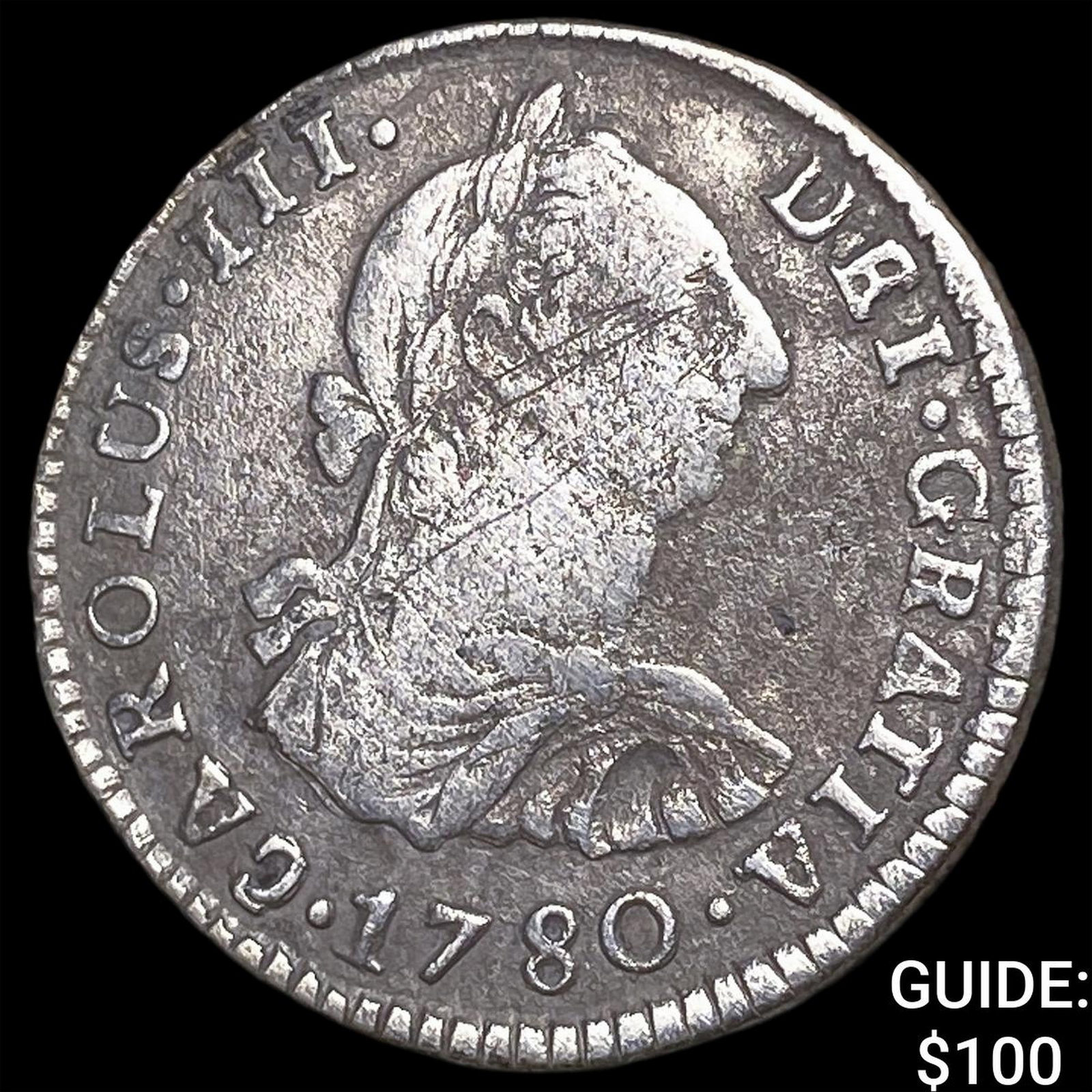 1780 Bolivia Potosi Silver 1 Real: 1780 Bolivia Potosi Silver 1 Real