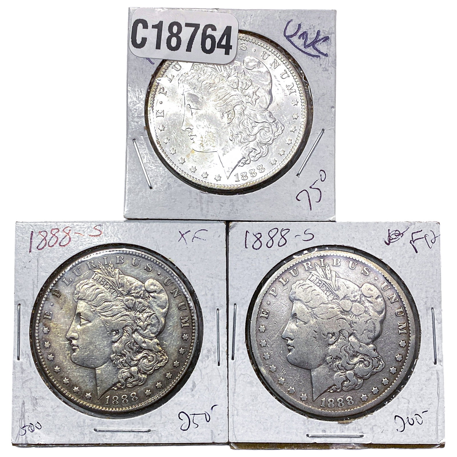 [3 Coins] 1888 Morgan Silver Dollar (1 of 2)