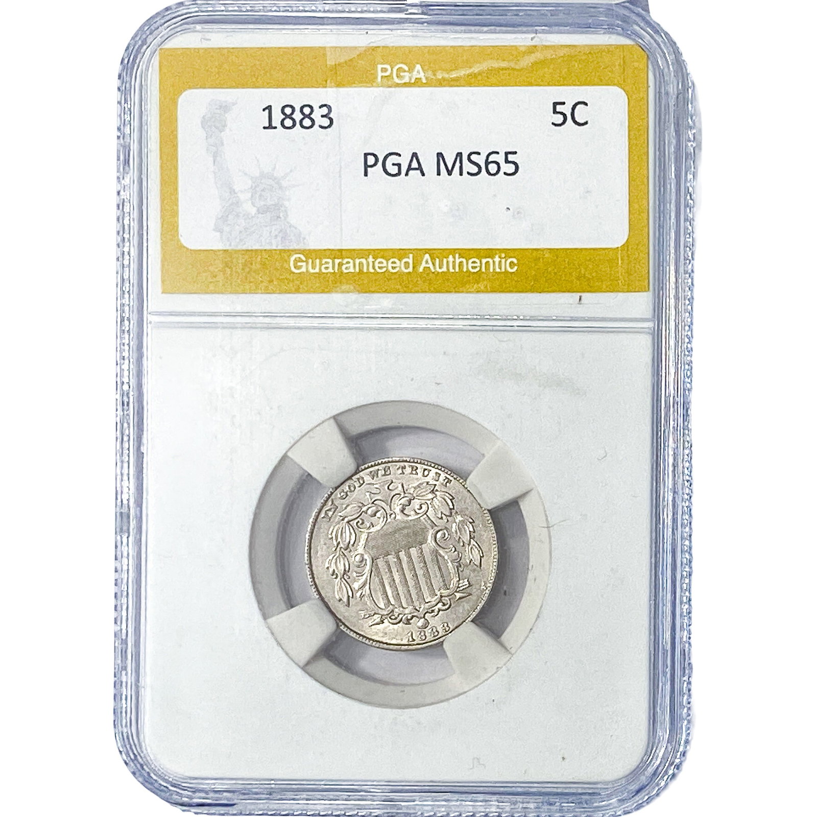 1883 Shield Nickel PGA MS65: 1883 Shield Nickel PGA MS65