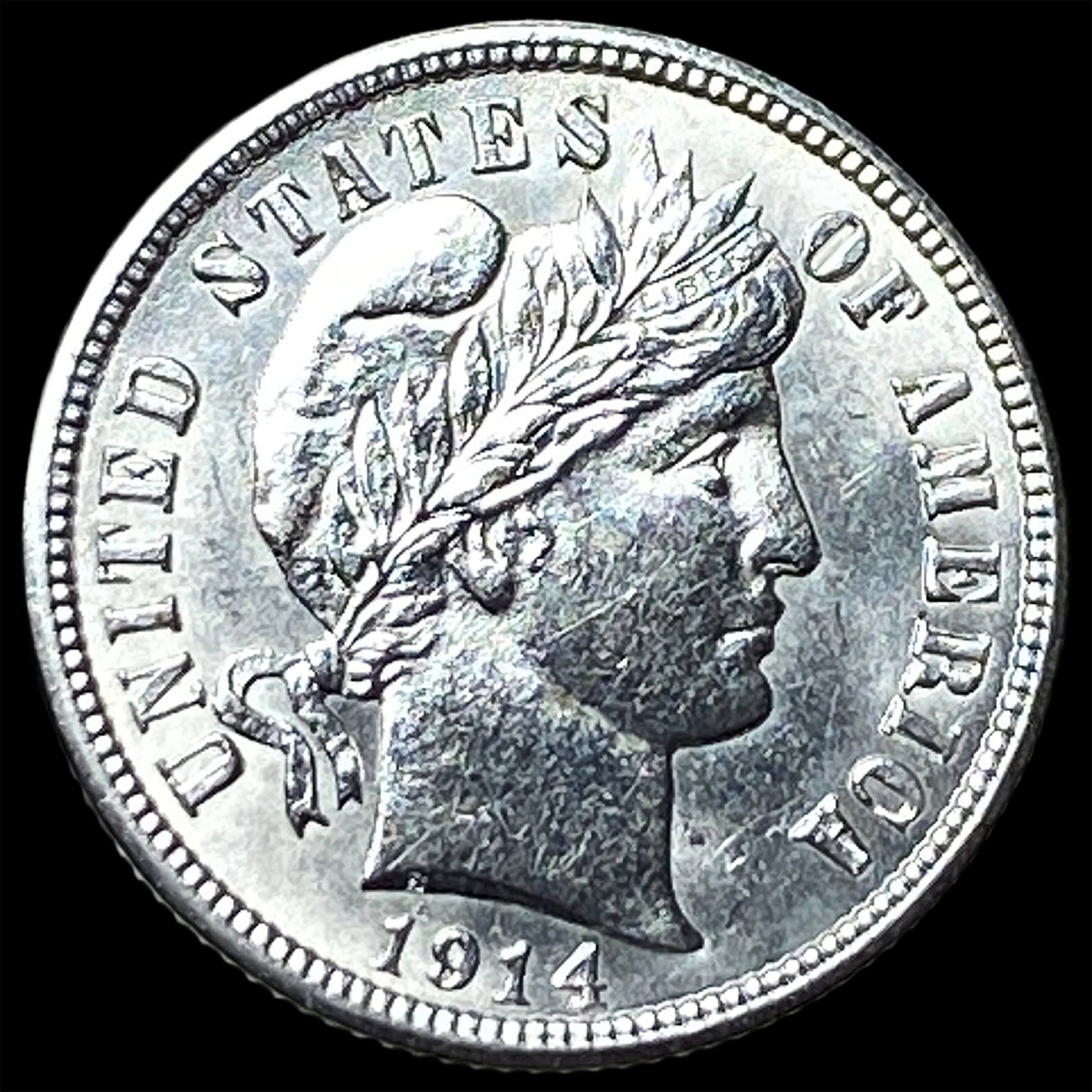 1914 Silver Barber Dime UNCIRCULATED: 1914 Silver Barber Dime UNCIRCULATED