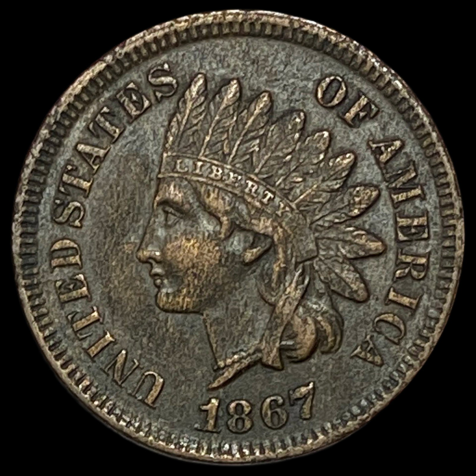 1867 Indian Head Cent CLOSELY UNCIRCULATED: 1867 Indian Head Cent CLOSELY UNCIRCULATED