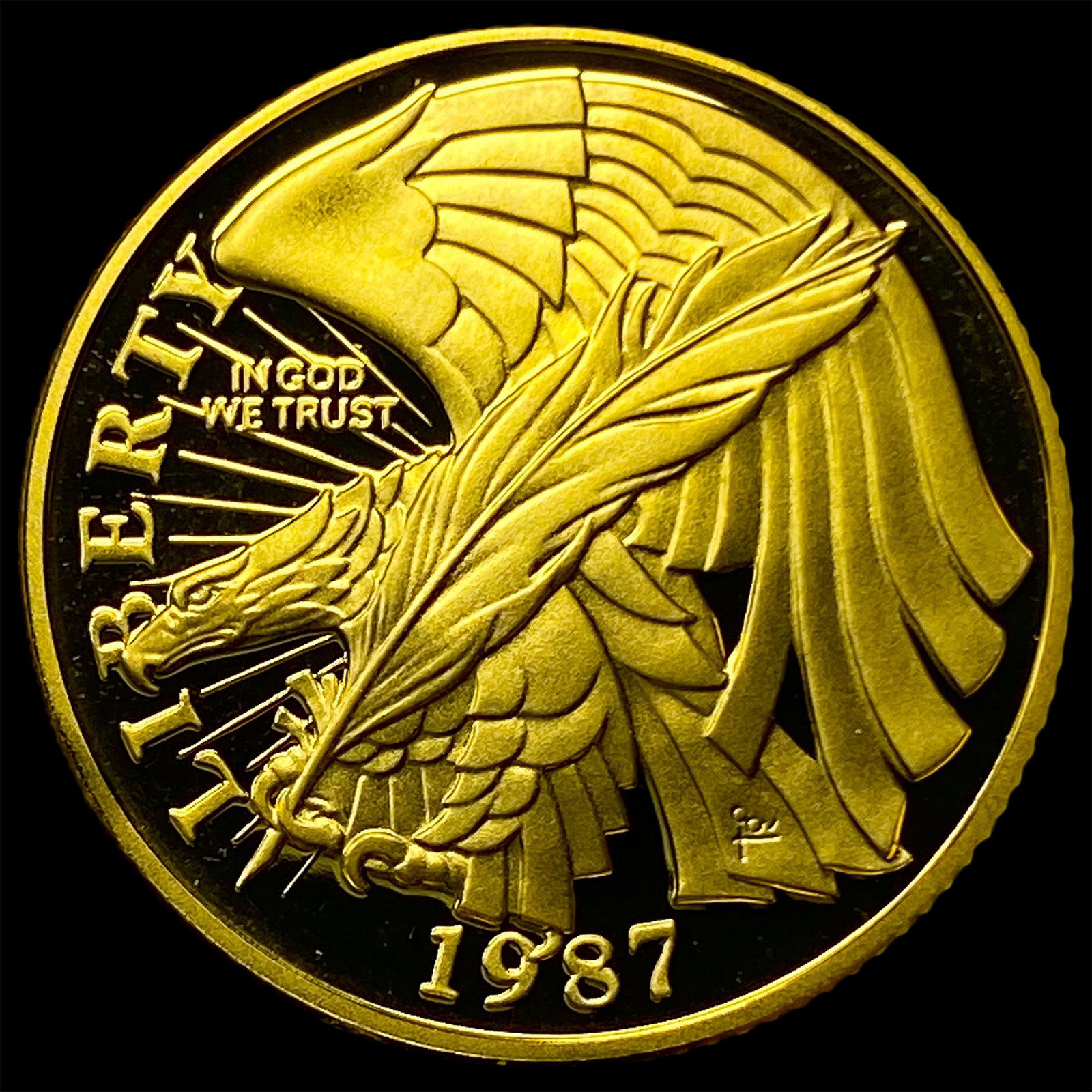 1987-W .2419oz Gold $5 Const. Commem GEM PROOF (1 of 2)