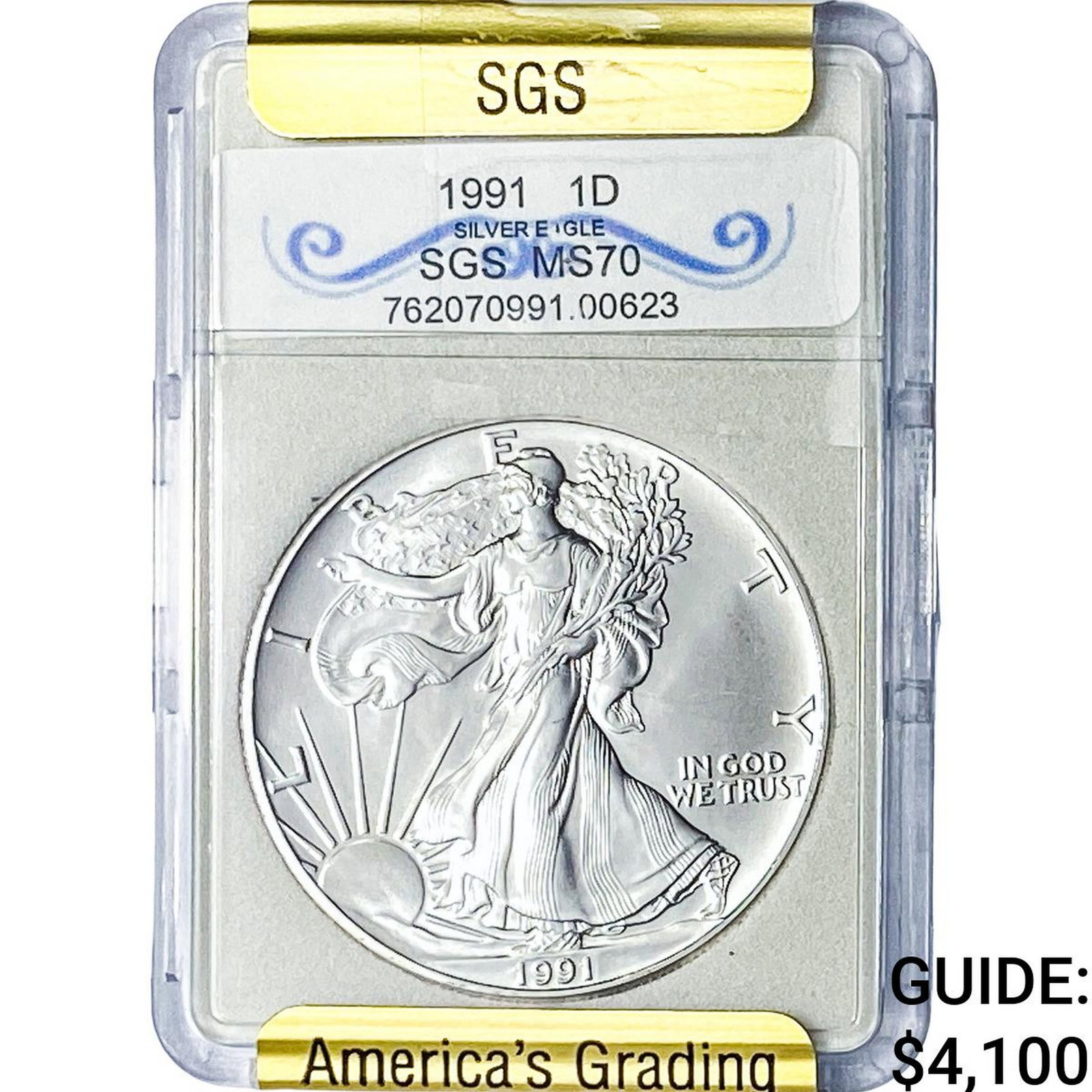 1991 Silver Eagle SGS MS70 (1 of 2)