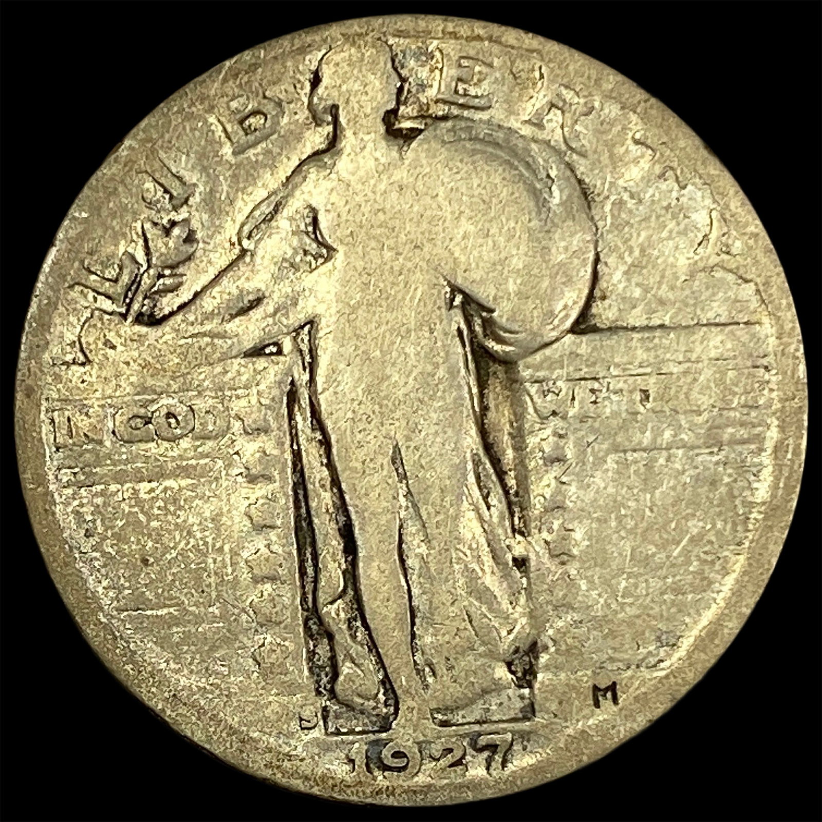 1927-S Standing Liberty Quarter NICELY CIRCULATED: 1927-S Standing Liberty Quarter NICELY CIRCULATED