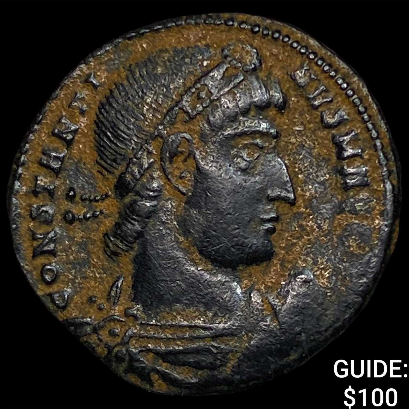 Roman Constantine I 307-337 AD Bronze Follis: Roman Constantine I 307-337 AD Bronze Follis