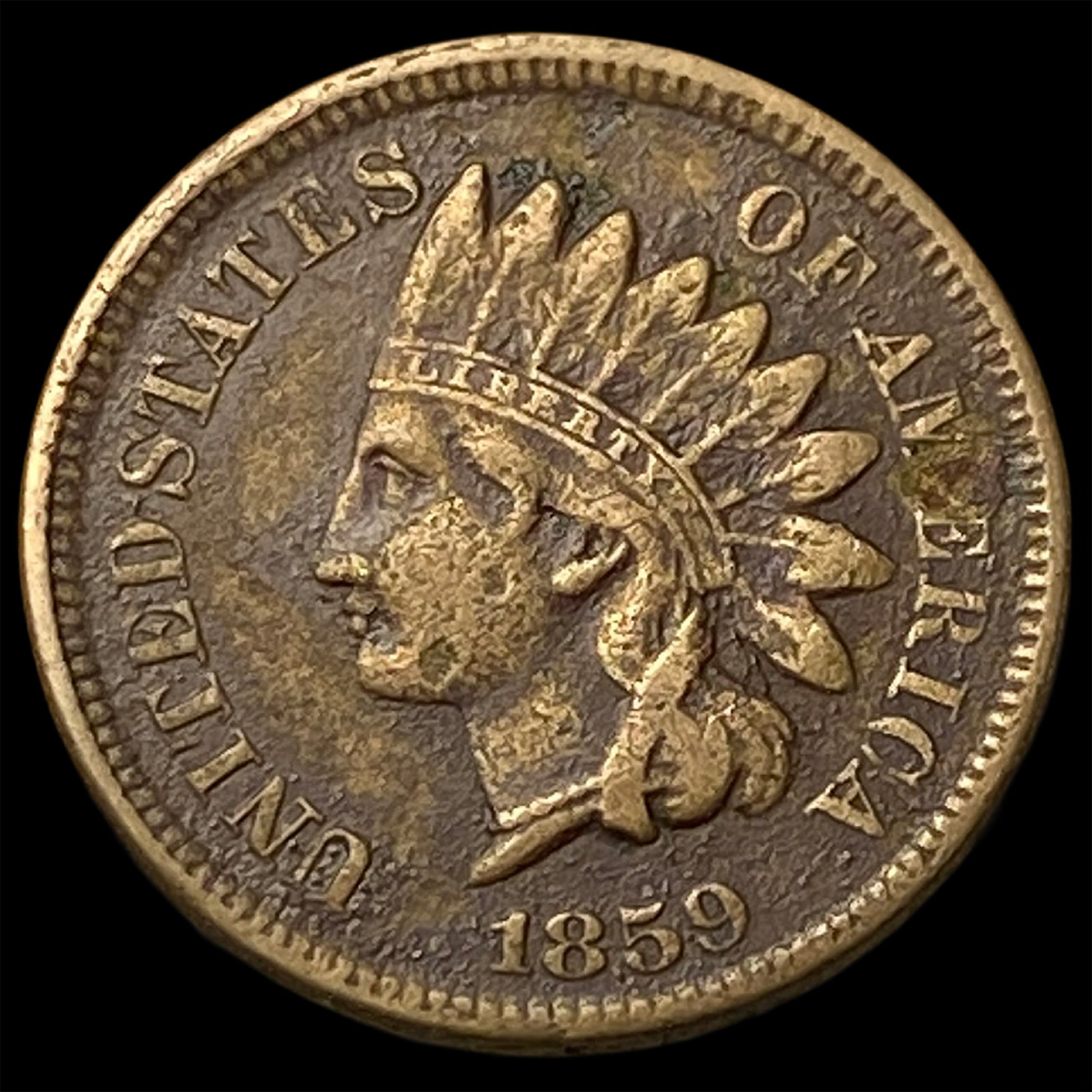 1859 Indian Head Cent NEARLY UNCIRCULATED: 1859 Indian Head Cent NEARLY UNCIRCULATED