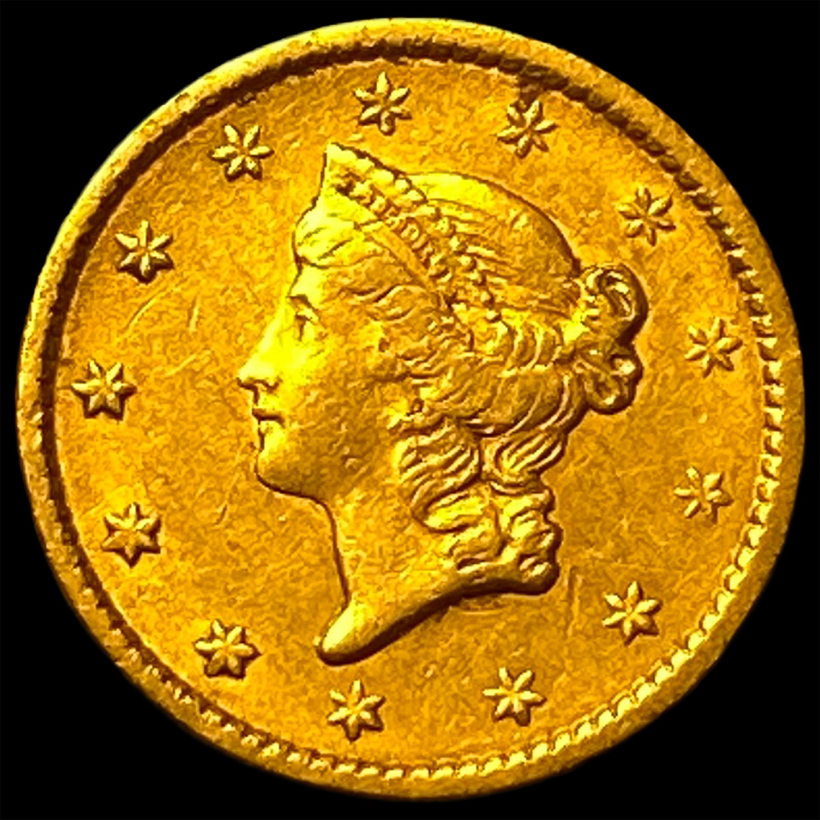 1852 Gold $1 Liberty Head Type 1 CHOICE AU: 1852 Gold $1 Liberty Head Type 1 CHOICE AU