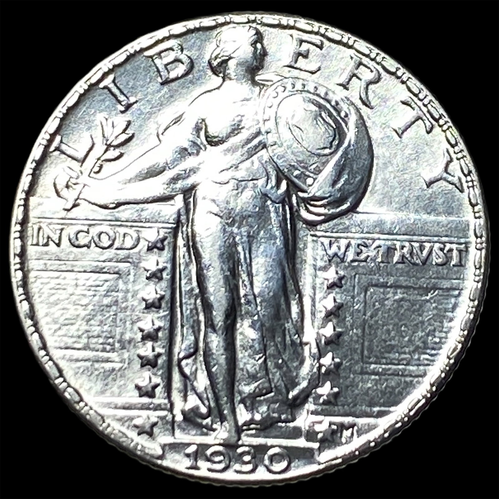 1930 Silver Standing Liberty Quarter CHOICE AU: 1930 Silver Standing Liberty Quarter CHOICE AU
