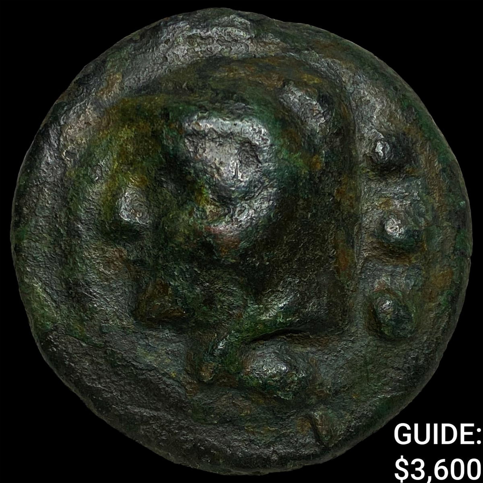 Roman Anon. 225-215 BC Aes Grave Bronze Quadrans (1 of 2)