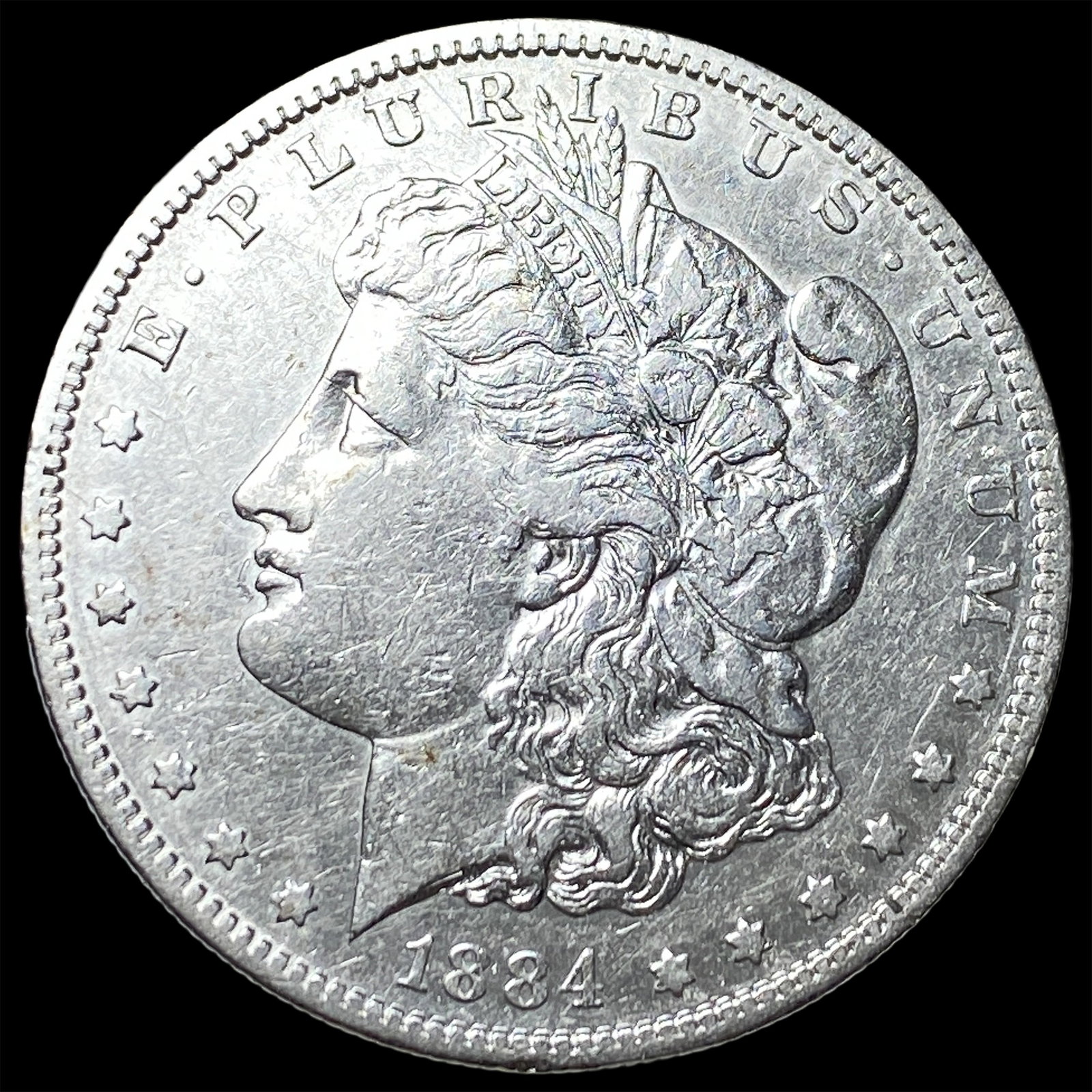 1884-S Silver Morgan Dollar NEARLY UNCIRCULATED: 1884-S Silver Morgan Dollar NEARLY UNCIRCULATED