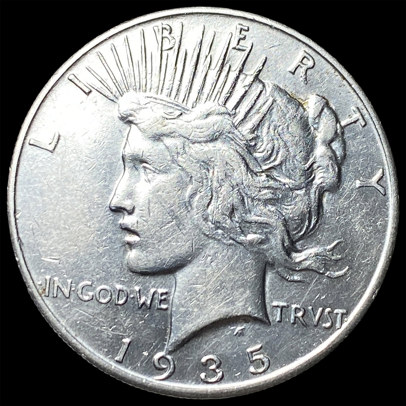 1935-S Silver Peace Dollar CHOICE AU: 1935-S Silver Peace Dollar CHOICE AU