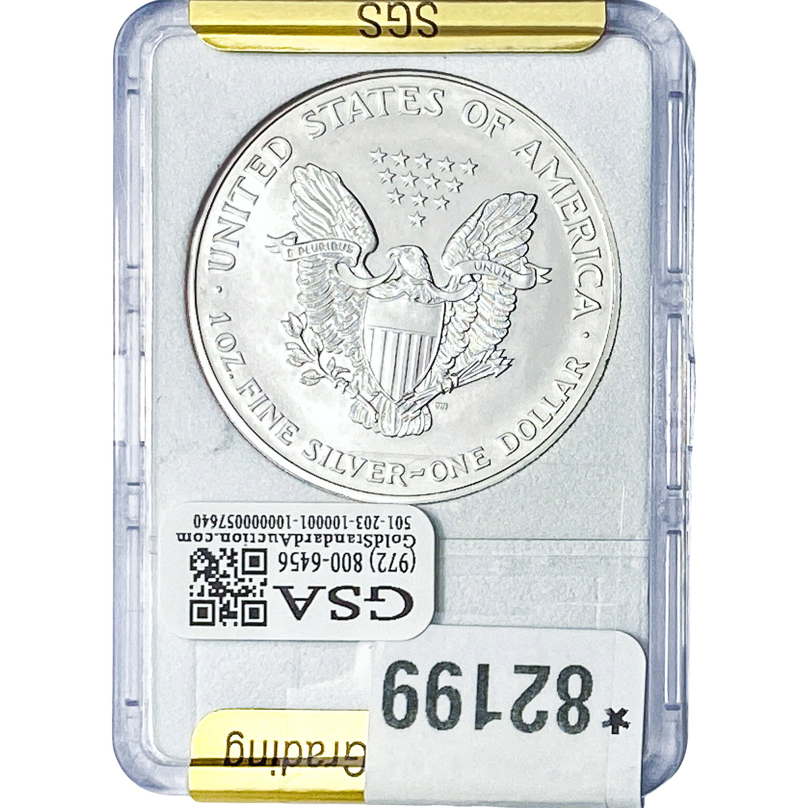 1997 Silver Eagle SGS MS70 - 2