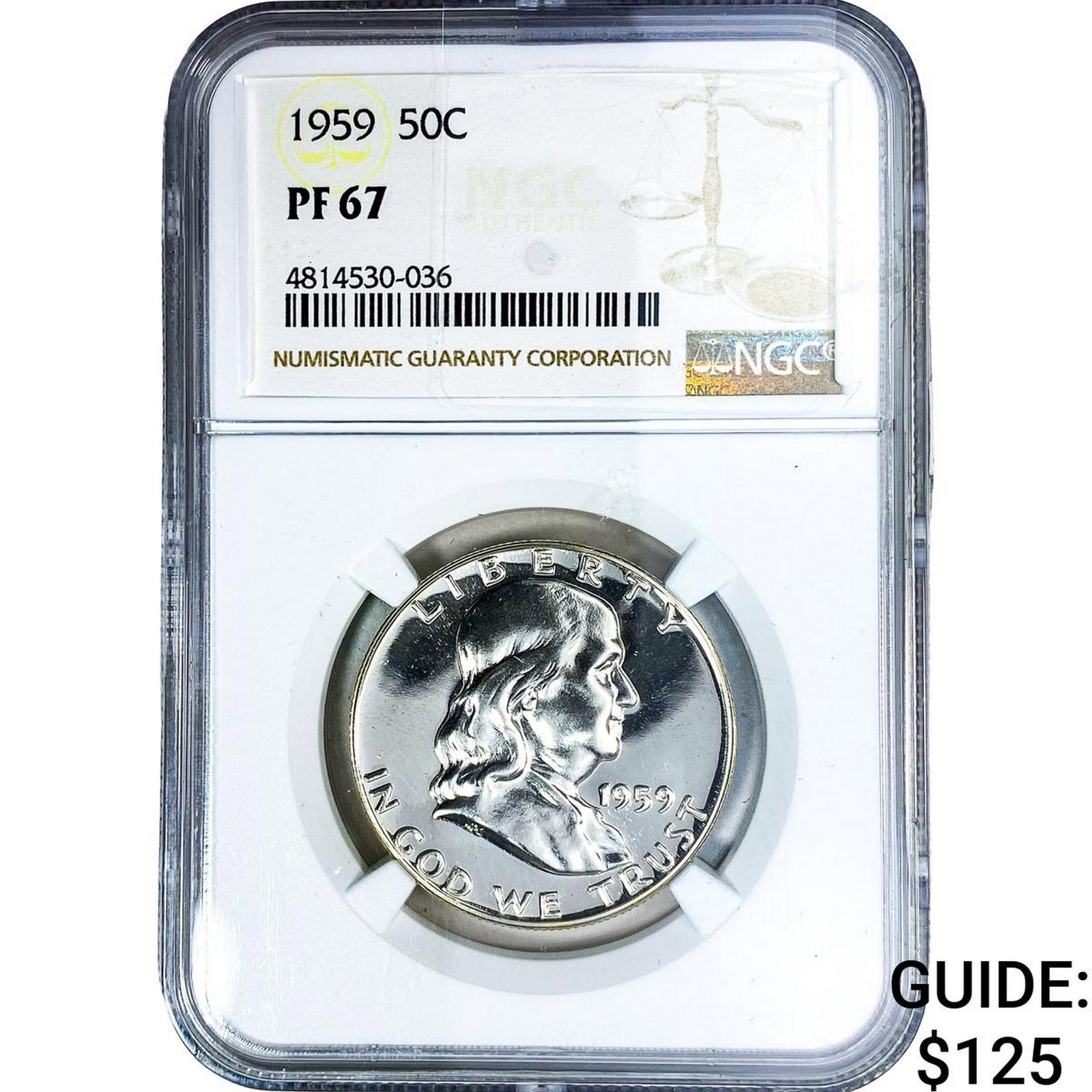 1959 Franklin Half Dollar NGC PF67: 1959 Franklin Half Dollar NGC PF67