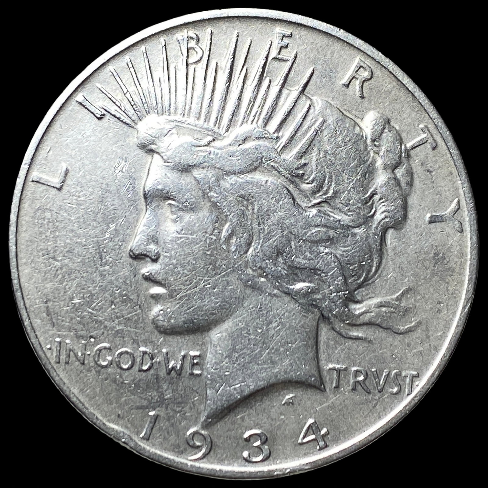 1934-D Silver Peace Dollar NEARLY UNCIRCULATED: 1934-D Silver Peace Dollar NEARLY UNCIRCULATED