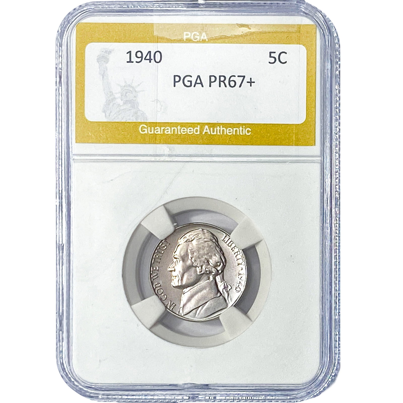 1940 Jefferson Nickel PGA PR67+: 1940 Jefferson Nickel PGA PR67+