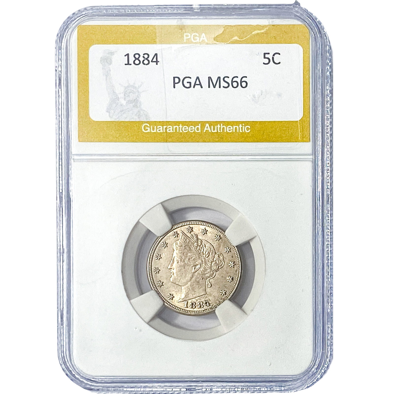 1884 Liberty Victory Nickel PGA MS66: 1884 Liberty Victory Nickel PGA MS66