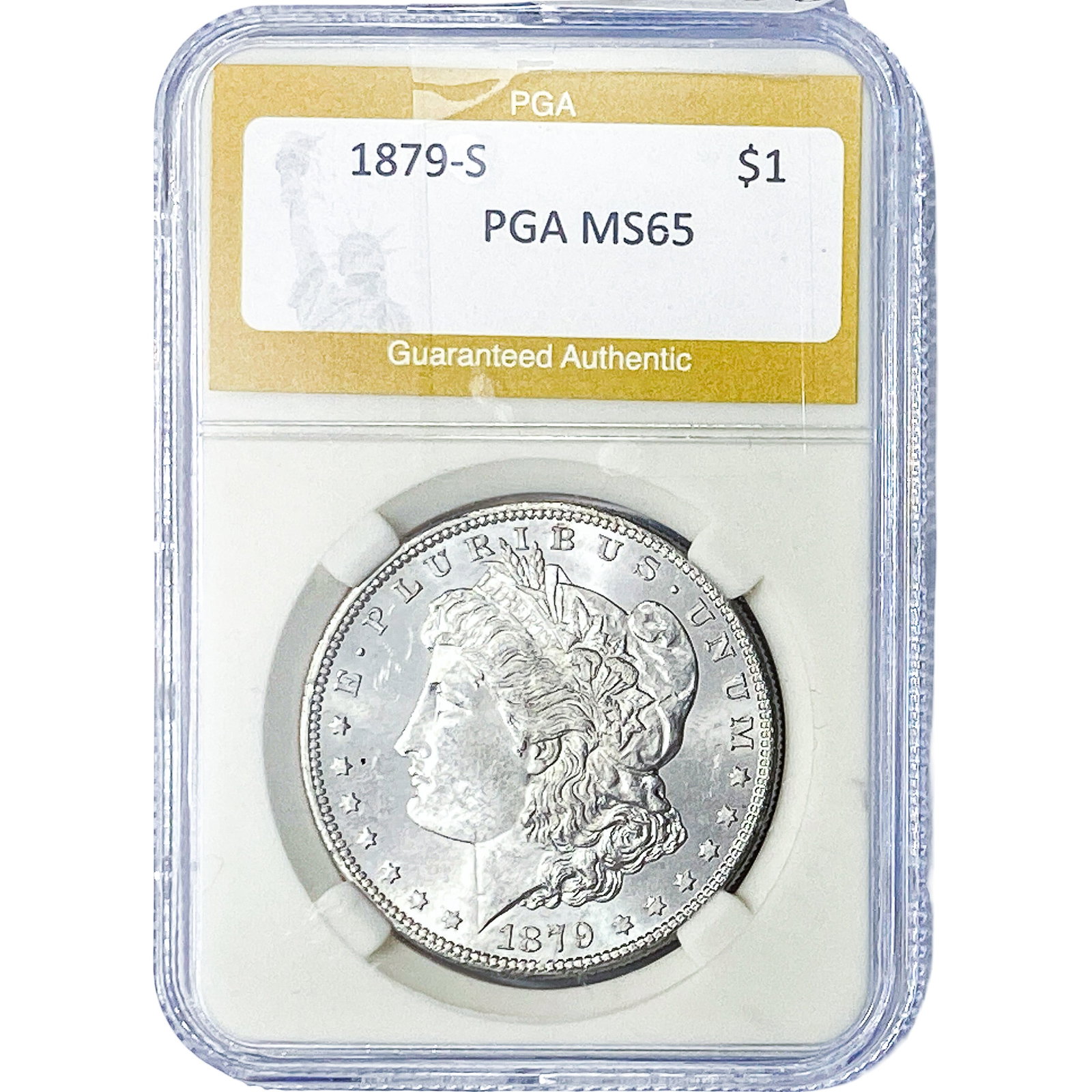1879-S Morgan Silver Dollar PGA MS65: 1879-S Morgan Silver Dollar PGA MS65