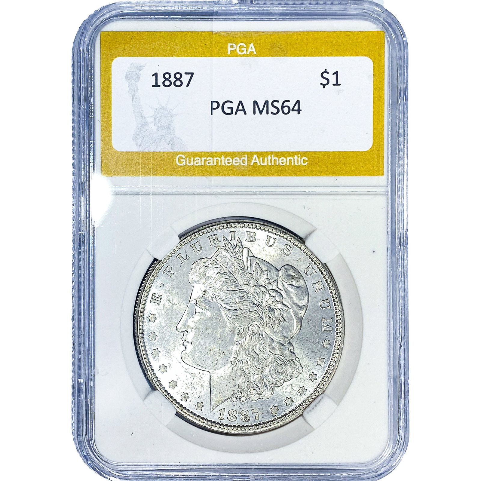 1887 Morgan Silver Dollar PGA MS64: 1887 Morgan Silver Dollar PGA MS64