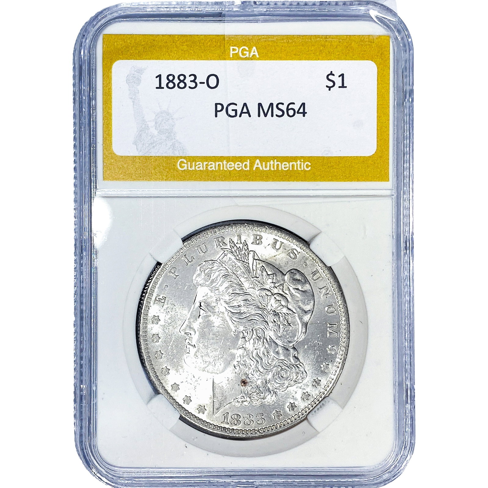 1883-O Morgan Silver Dollar PGA MS64: 1883-O Morgan Silver Dollar PGA MS64