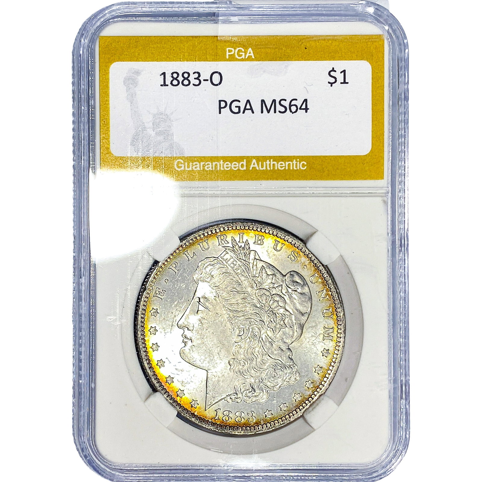 1883-O Morgan Silver Dollar PGA MS64: 1883-O Morgan Silver Dollar PGA MS64