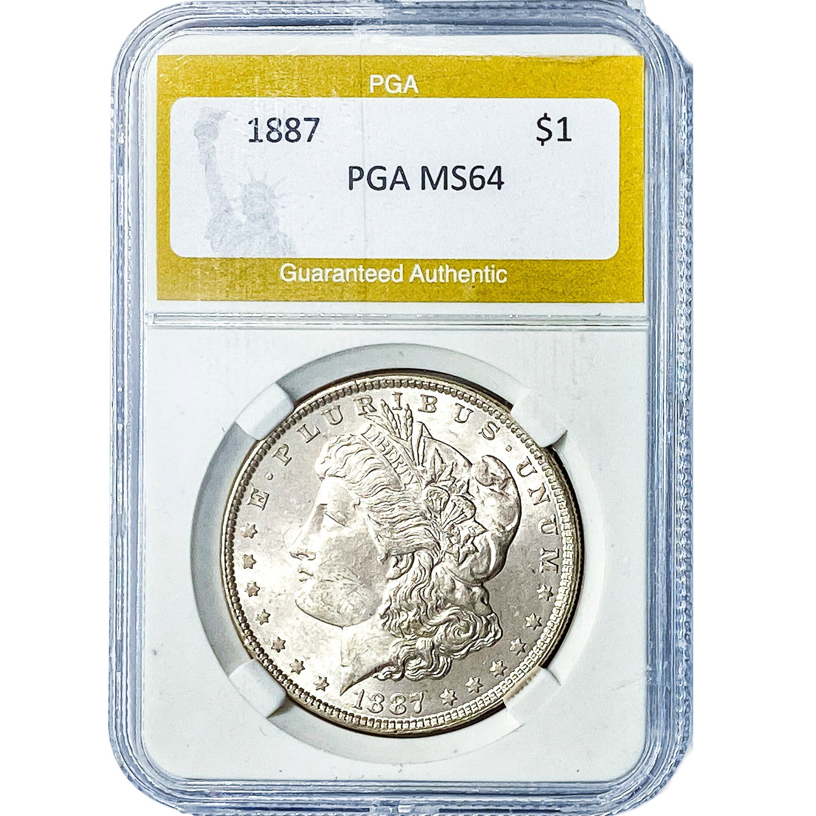 1887 Morgan Silver Dollar PGA MS64: 1887 Morgan Silver Dollar PGA MS64